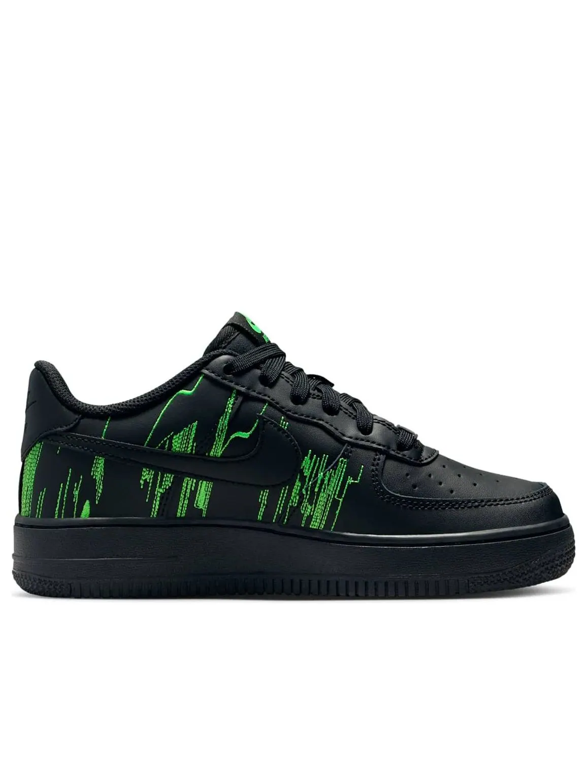 Кроссовки (GS) Nike Air Force 1 Low 'Matrix' — изображение 6 из 6, черный