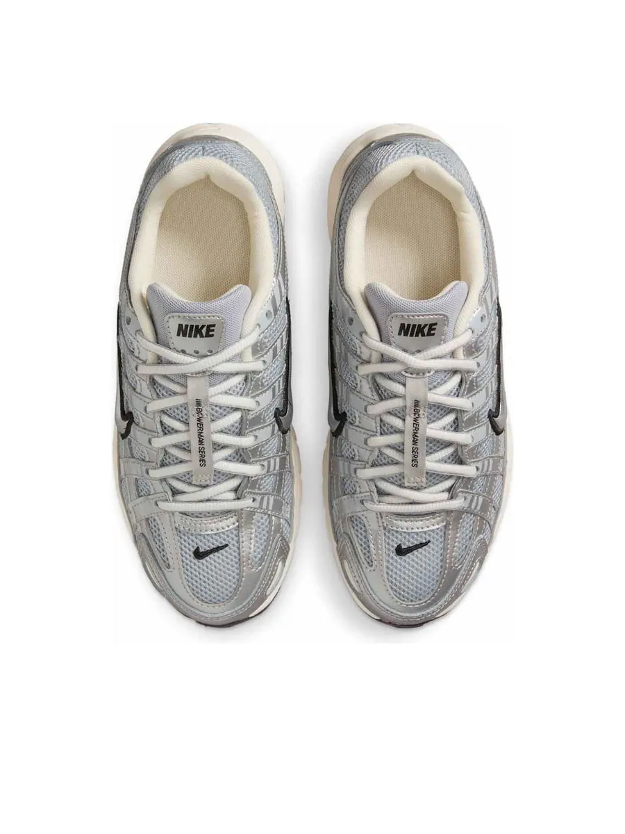 Кроссовки (GS) Nike P-6000 'Metallic Silver Black' — изображение 4 из 6, серебряный