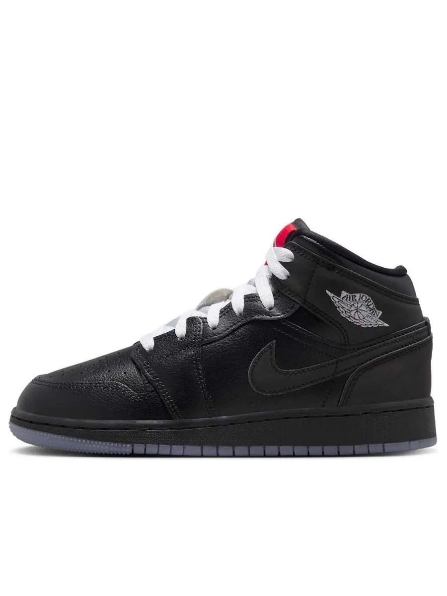 Кроссовки (GS) Air Jordan 1 Mid SE 'Black Metallic Reimagined' — изображение 1 из 6, черный