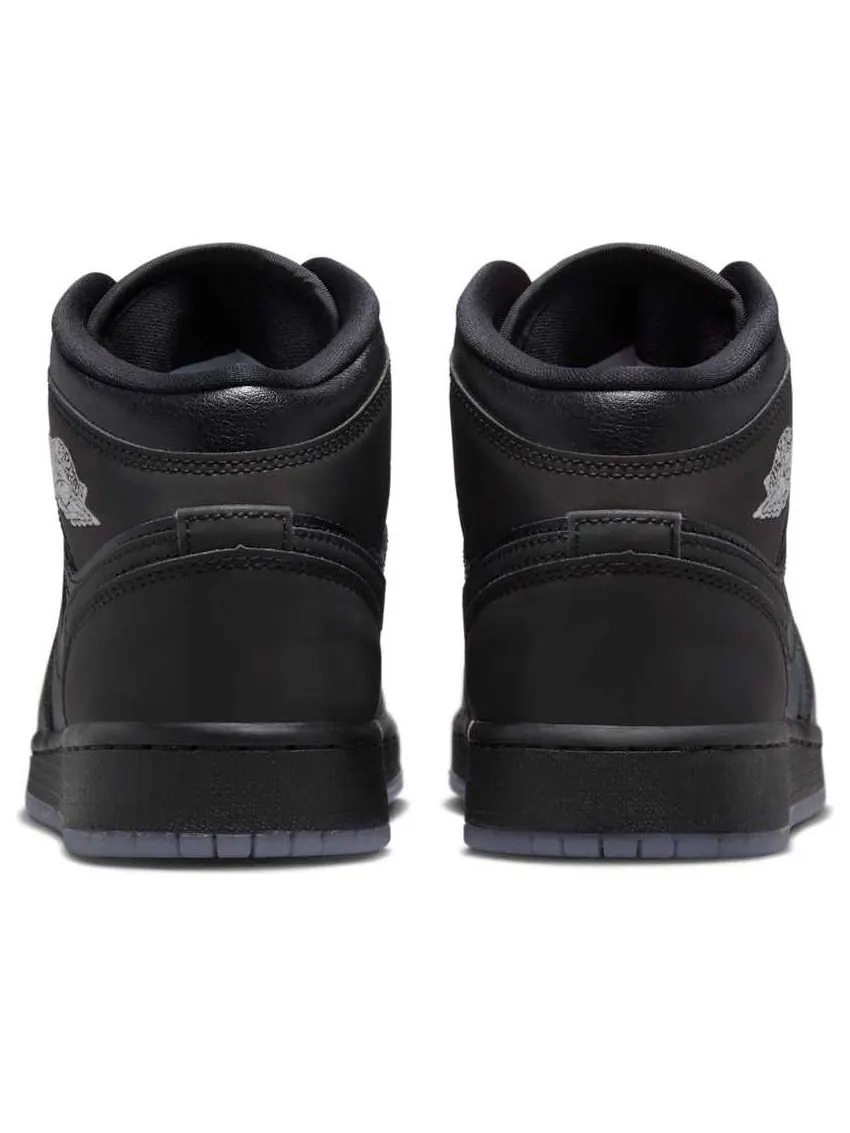 Кроссовки (GS) Air Jordan 1 Mid SE 'Black Metallic Reimagined' — изображение 5 из 6, черный