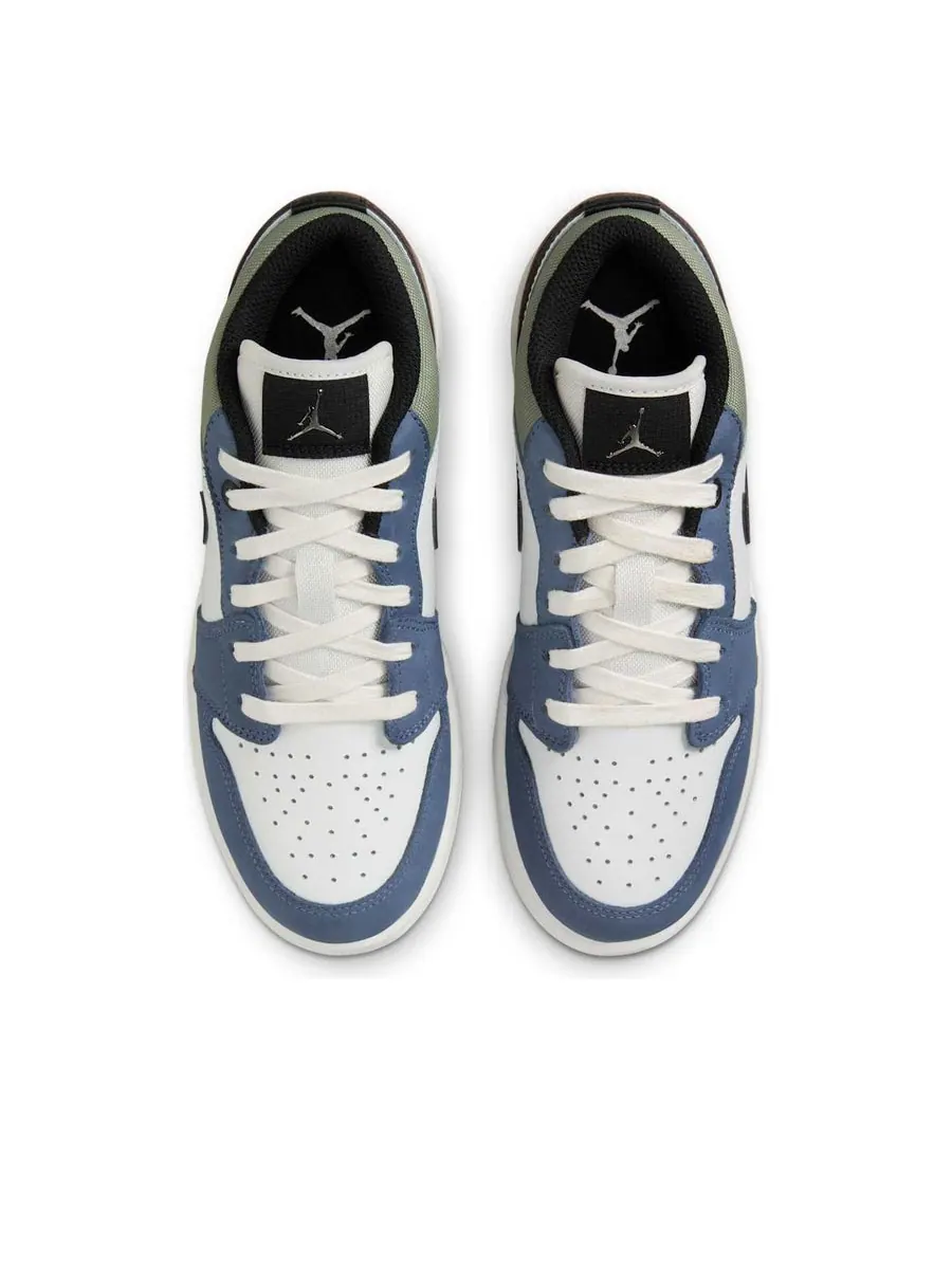 Кроссовки (GS) Air Jordan 1 Low 'Diffused Blue Jade Horizon' — изображение 4 из 6, белый