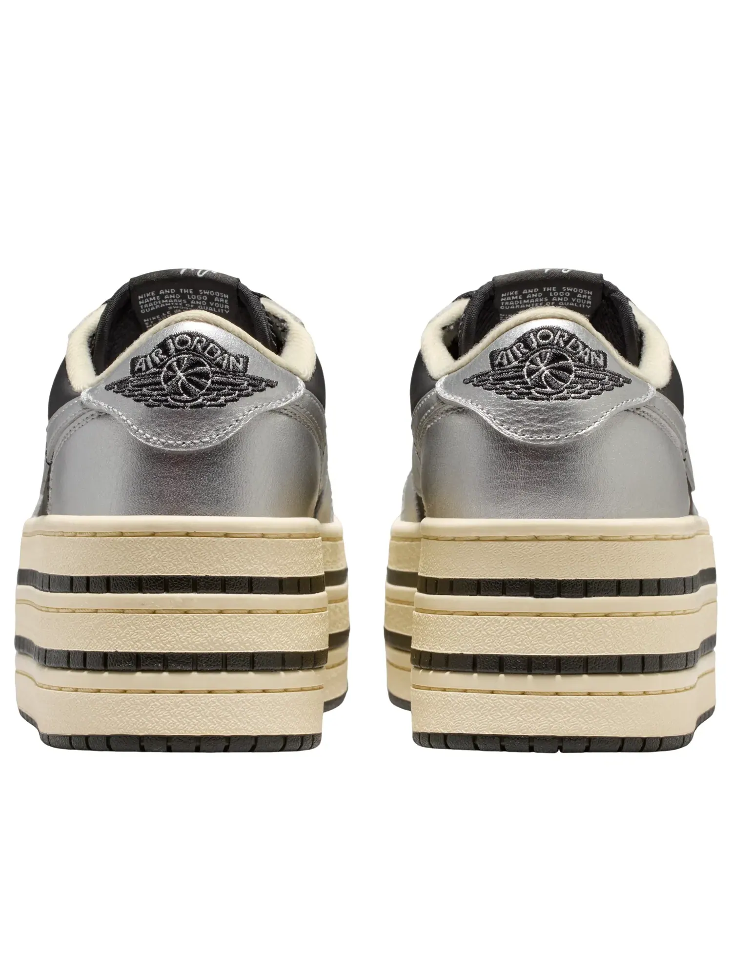 Кроссовки Air Jordan 1 Triple Srack 'Metallic Silver Muslin Black' HV8288-001 — изображение 3 из 6, серебряный