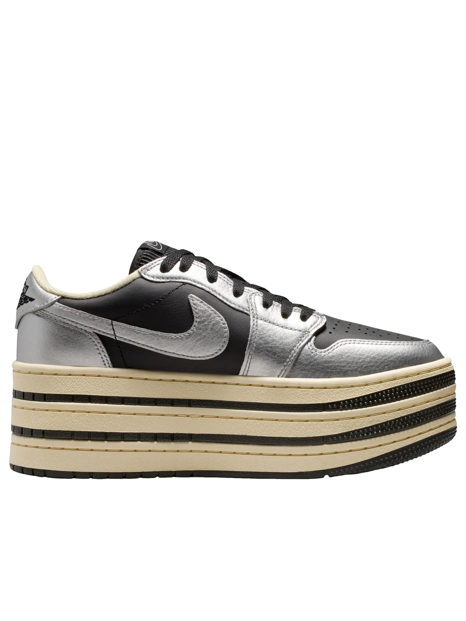 Кроссовки Air Jordan 1 Triple Srack 'Metallic Silver Muslin Black' HV8288-001 — изображение 6 из 6, серебряный