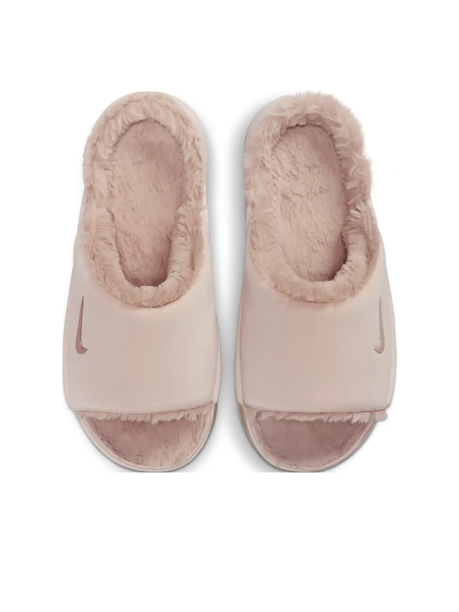 Шлепанцы (WMNS) Nike Calm Elevation Fur Slides 'Slit Red Malt' — изображение 3 из 6, розовый