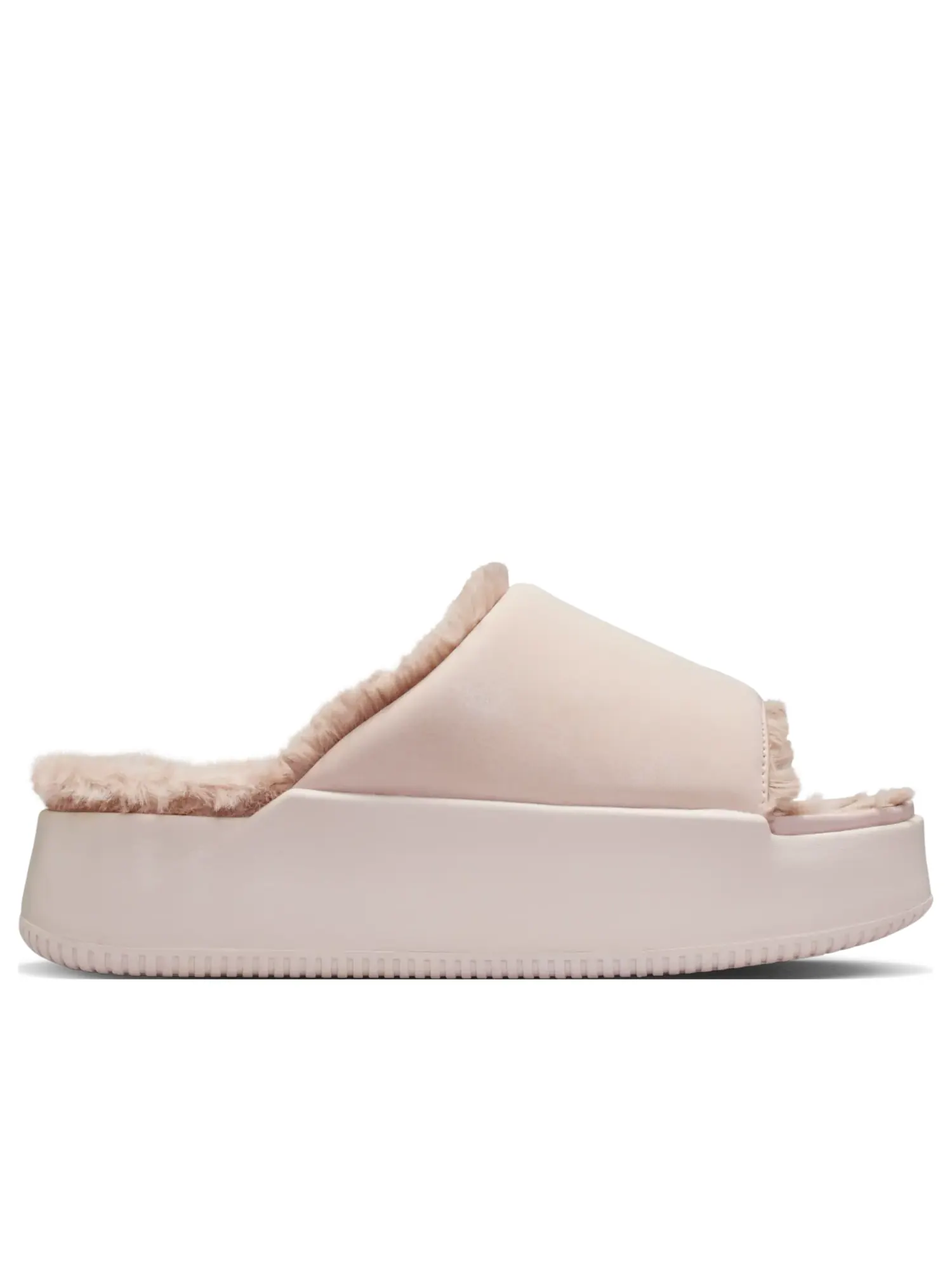 Шлепанцы (WMNS) Nike Calm Elevation Fur Slides 'Slit Red Malt' — изображение 5 из 6, розовый
