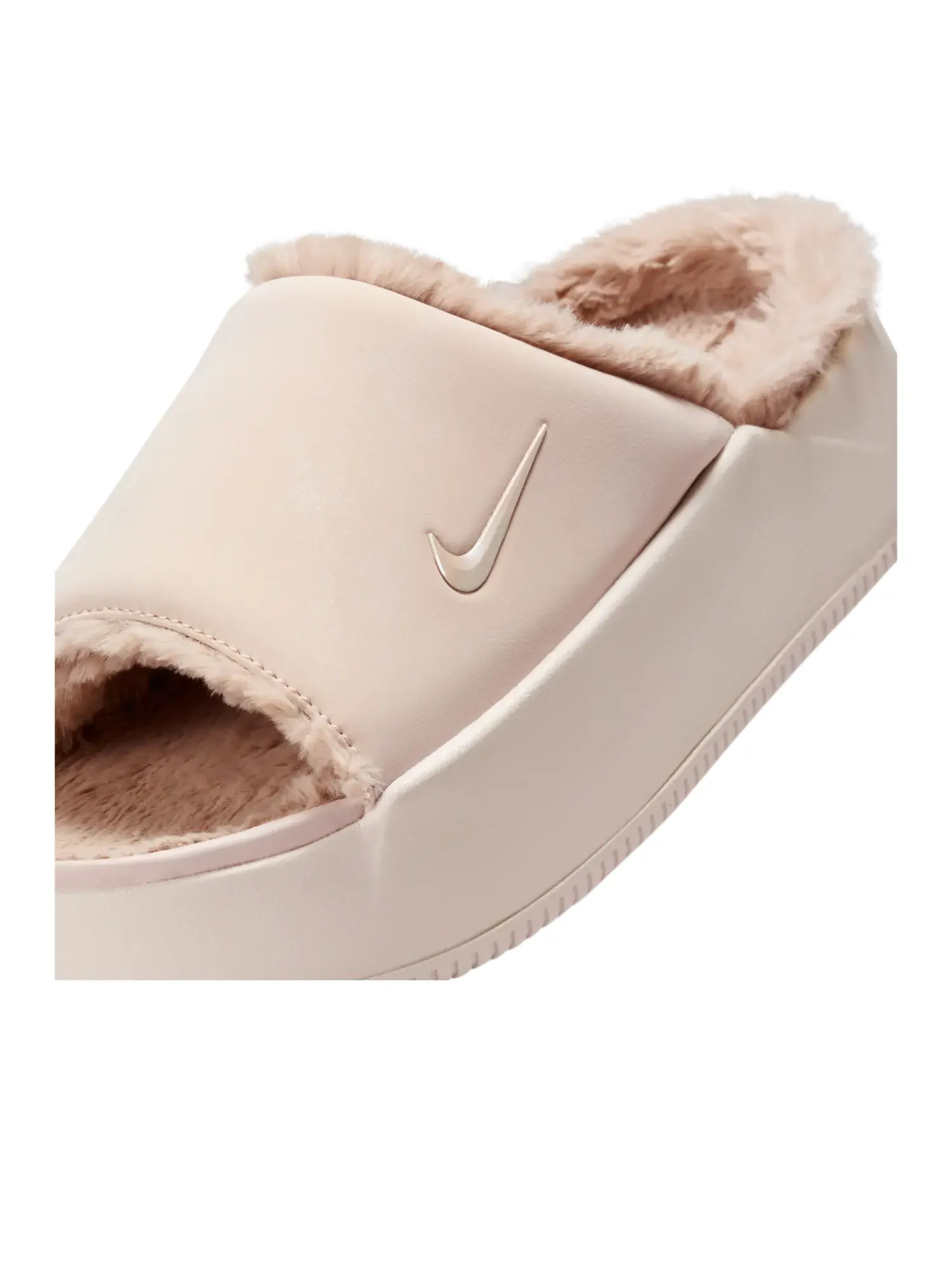 Шлепанцы (WMNS) Nike Calm Elevation Fur Slides 'Slit Red Malt' — изображение 6 из 6, розовый