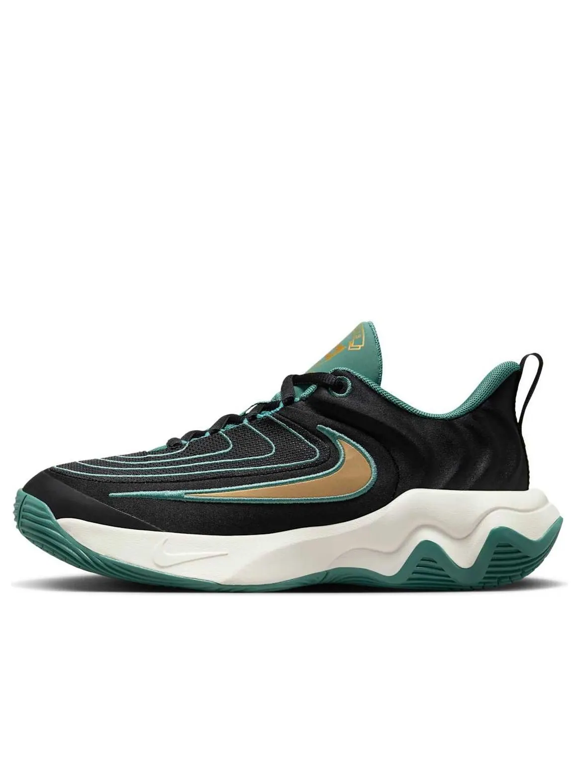 Кроссовки (GS) Nike Giannis Immortality 4 'Black Bicoastal Pale Ivory Metallic Gold' — изображение 1 из 6, черный