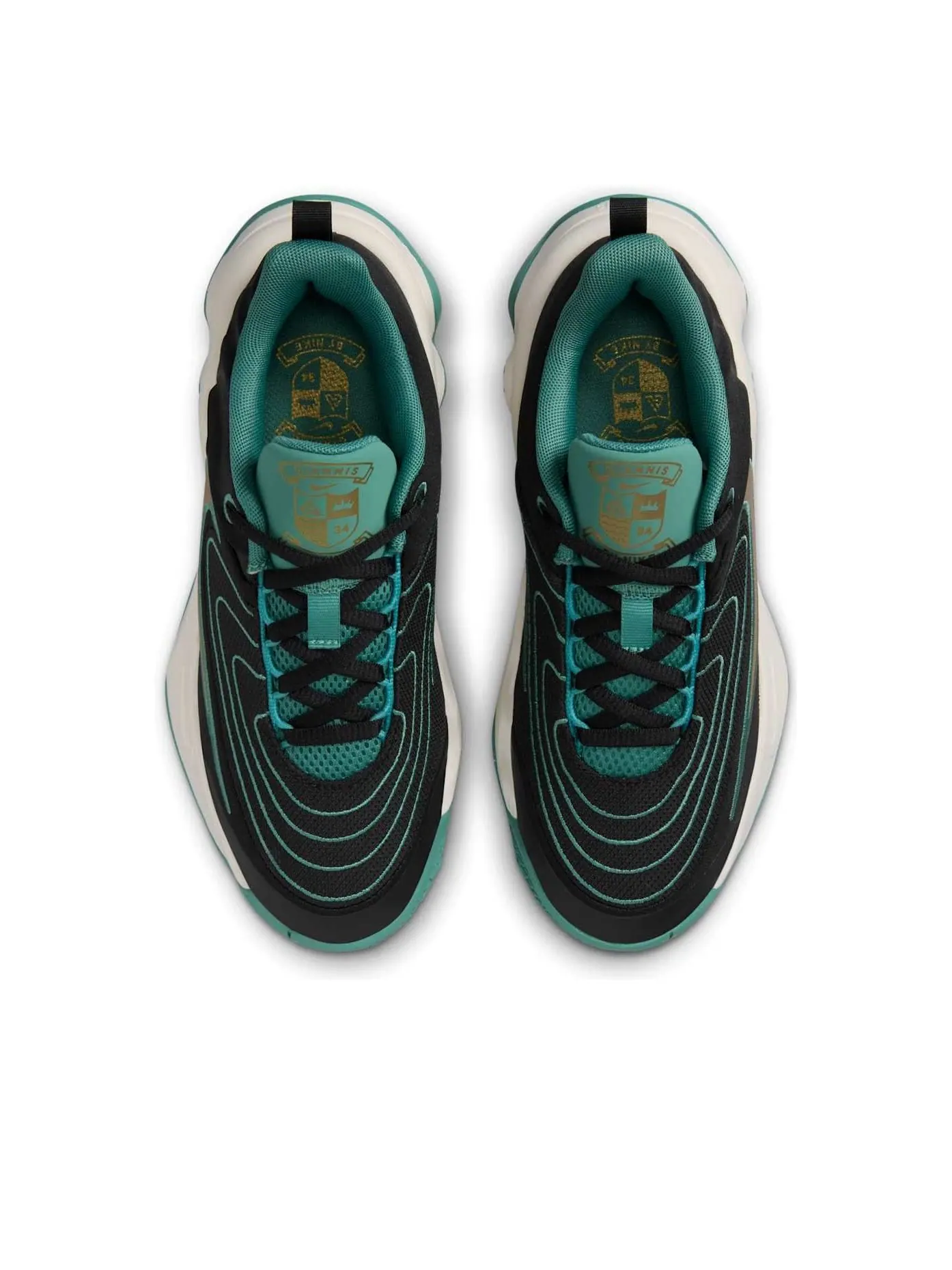 Кроссовки (GS) Nike Giannis Immortality 4 'Black Bicoastal Pale Ivory Metallic Gold' — изображение 4 из 6, черный