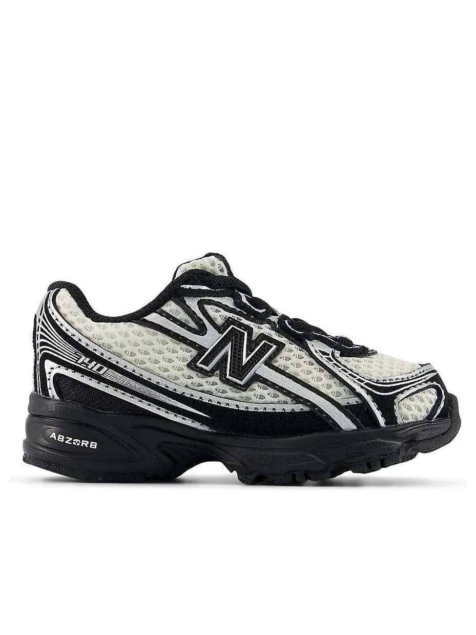 Кроссовки (TD) New Balance 740 Bungee Lace 'Black Rabbit Fur Gray' — изображение 2 из 4, черный