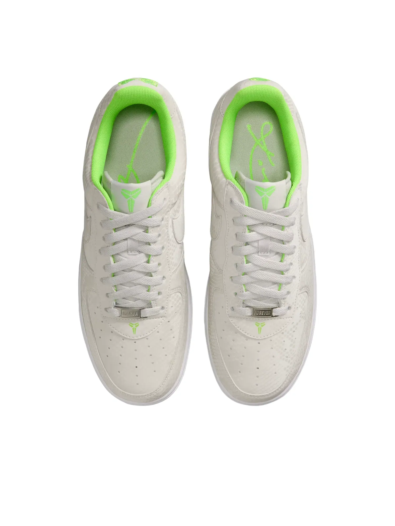 Мужские кроссовки с кожаным верхом Air Force 1 Low Bust Grey Electric Green Nike — изображение 2 из 6, серый