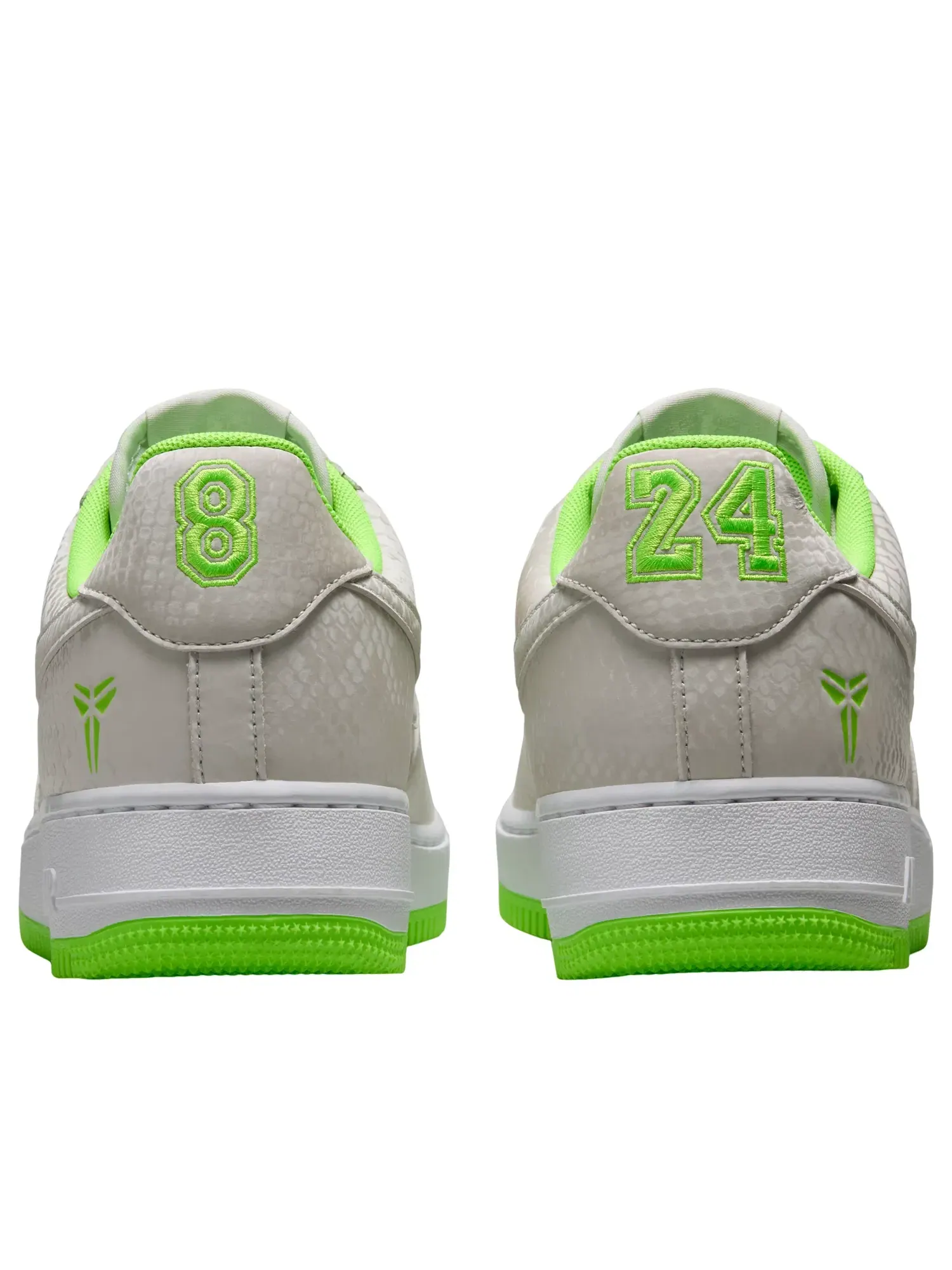 Мужские кроссовки с кожаным верхом Air Force 1 Low Bust Grey Electric Green Nike — изображение 3 из 6, серый