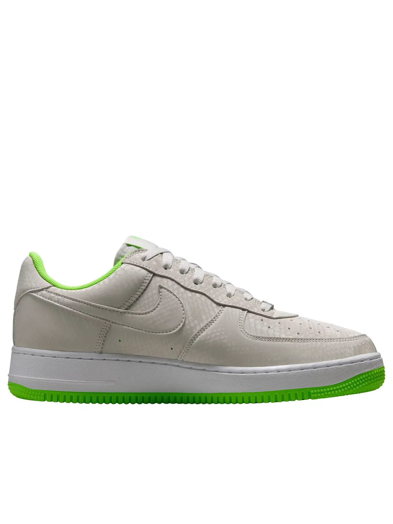 Мужские кроссовки с кожаным верхом Air Force 1 Low Bust Grey Electric Green Nike — изображение 6 из 6, серый