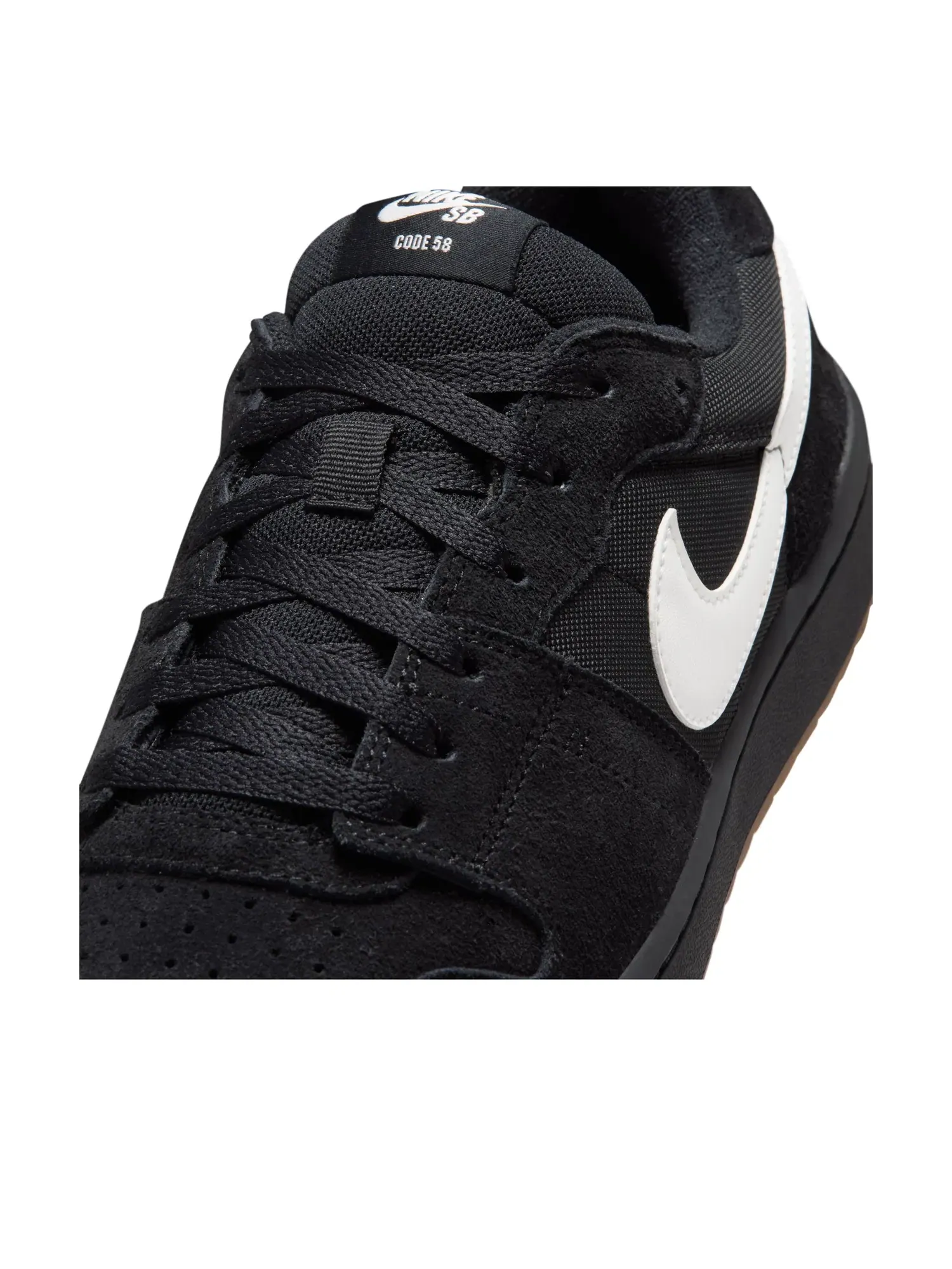 Мужские кроссовки из замши с шнуровкой Nike SB Code 58 Black Gum — изображение 7 из 7, черный