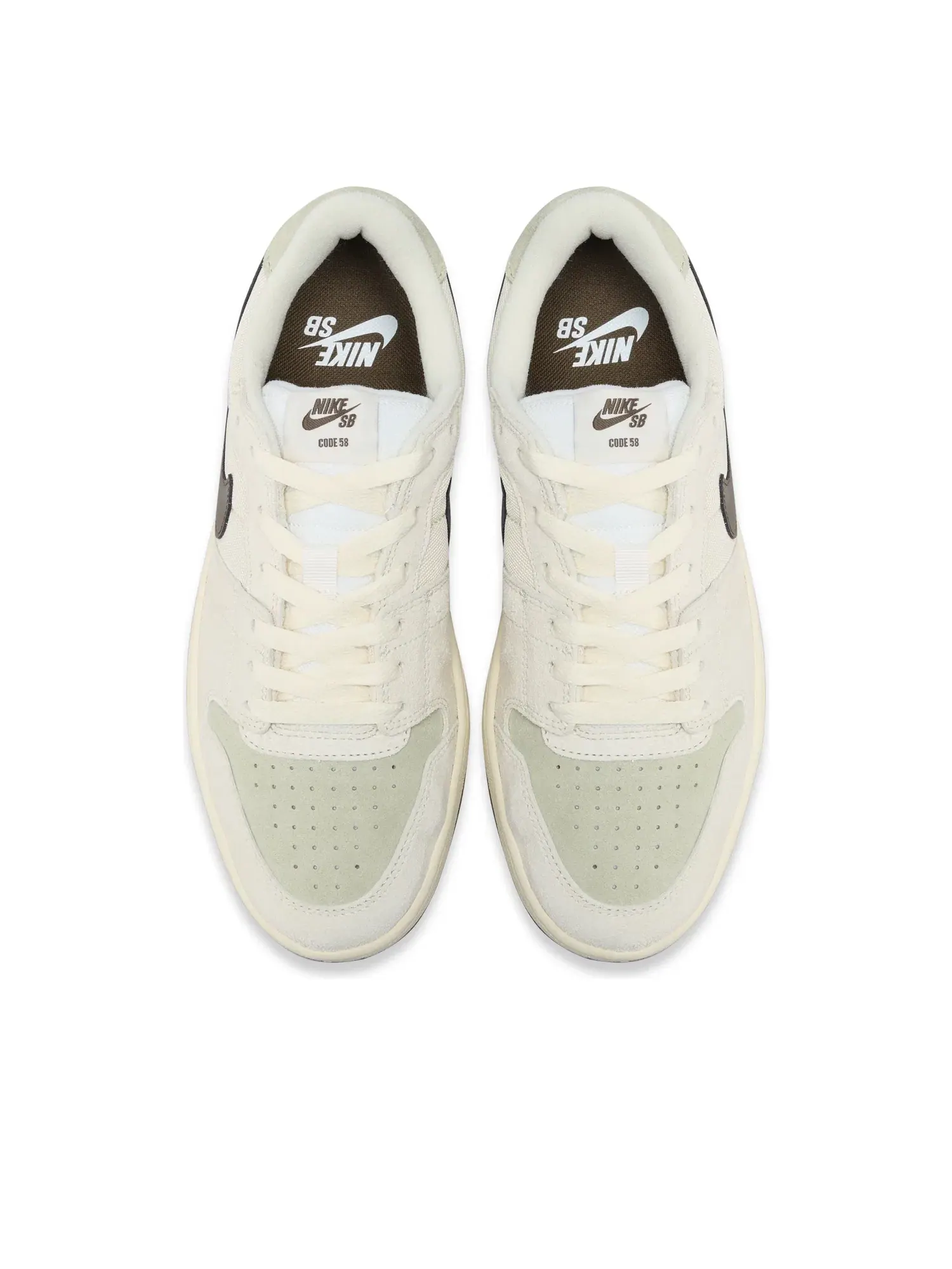 Мужские кроссовки для скейтбординга с замшевым верхом Nike SB Code 58 Pale Ivory Light Khaki — изображение 3 из 7, бежевый