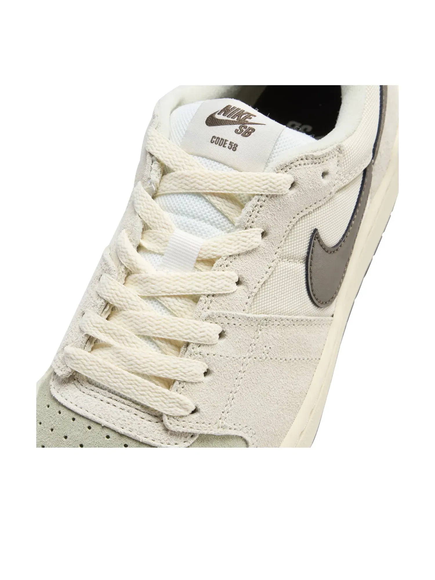 Мужские кроссовки для скейтбординга с замшевым верхом Nike SB Code 58 Pale Ivory Light Khaki — изображение 6 из 7, бежевый