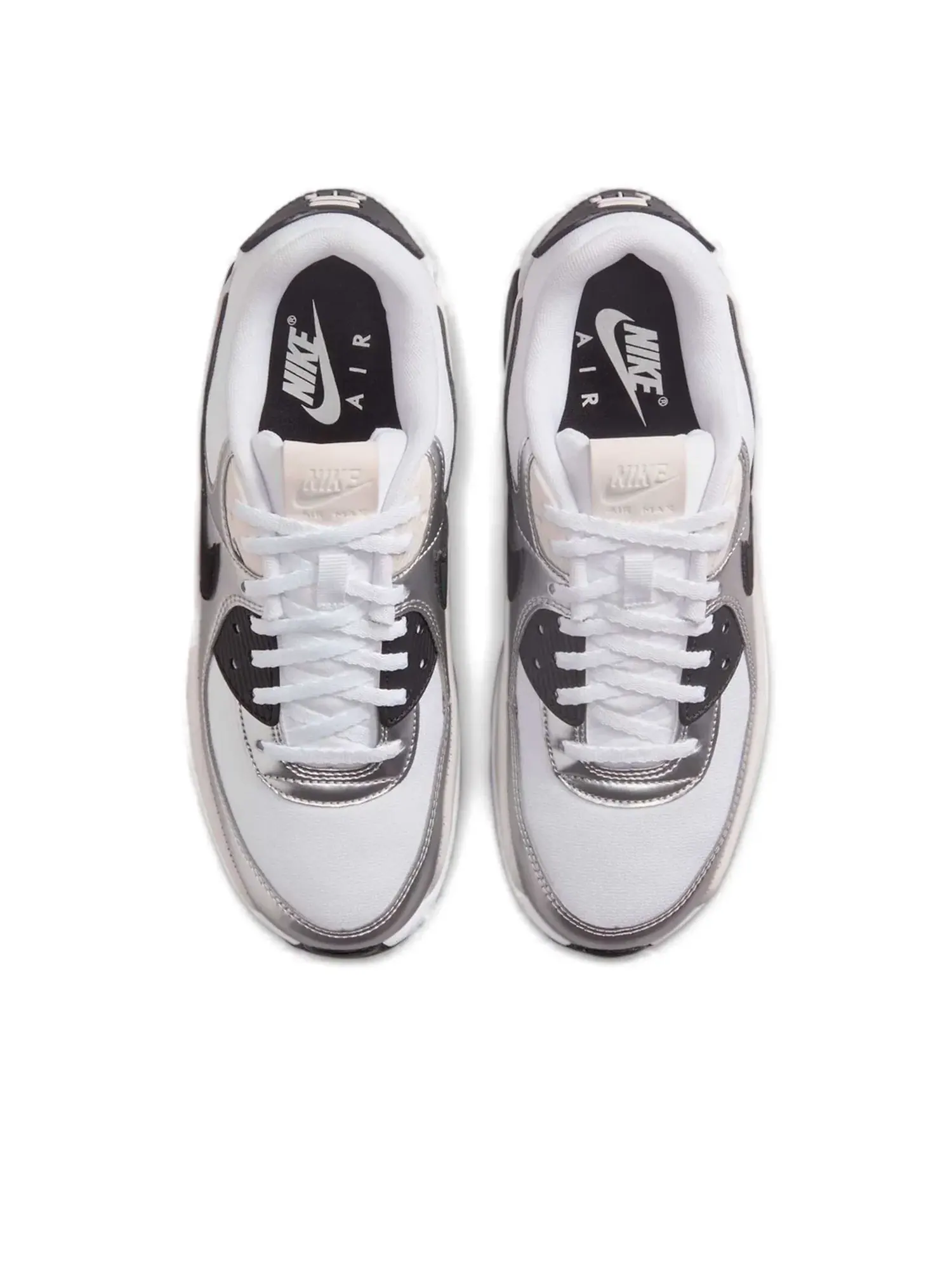 Кроссовки Nike Air Max 90 LV8 'White Metallic Silver Black' IB0170-100 — изображение 4 из 6, белый