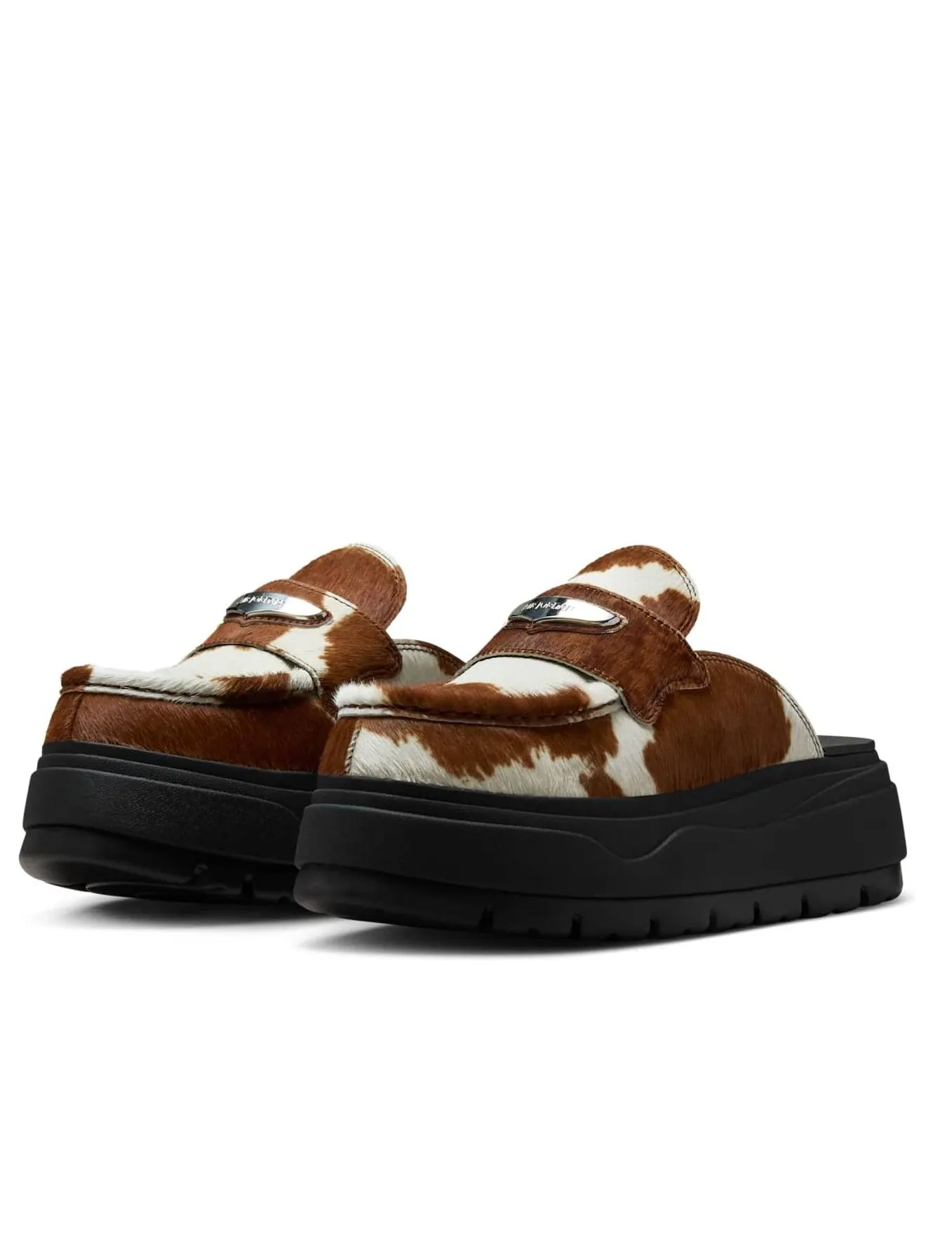 Сандалии (WMNS) Air Jordan Mule 'Cowprint' — изображение 4 из 5, коричневый