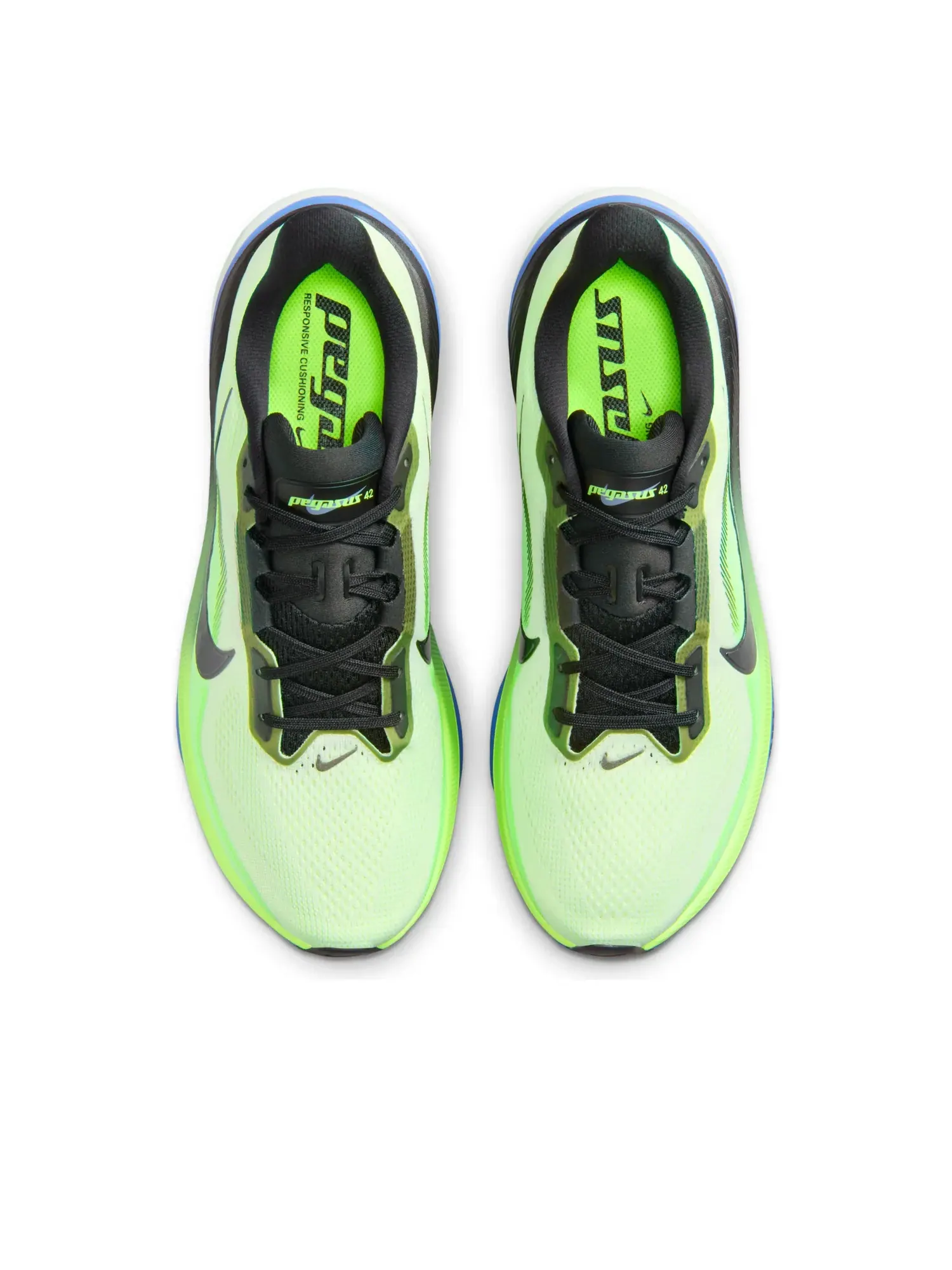 Кроссовки Nike Air Zoom Pegasus 42 'Volt Tint Sapphire Lime' — изображение 2 из 7, зеленый