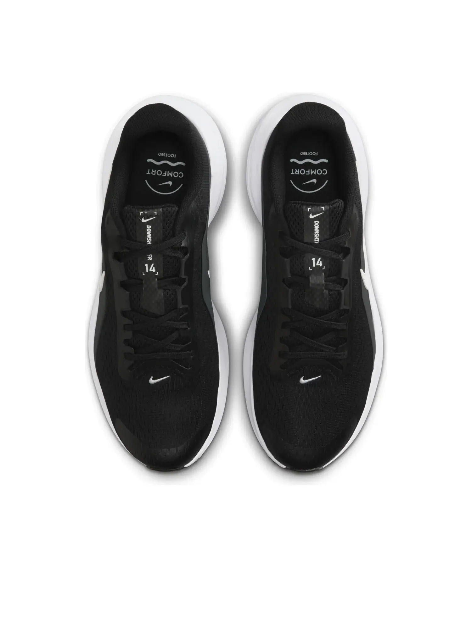 Кроссовки Nike Downshifter 14 'Black White' — изображение 2 из 6, черный