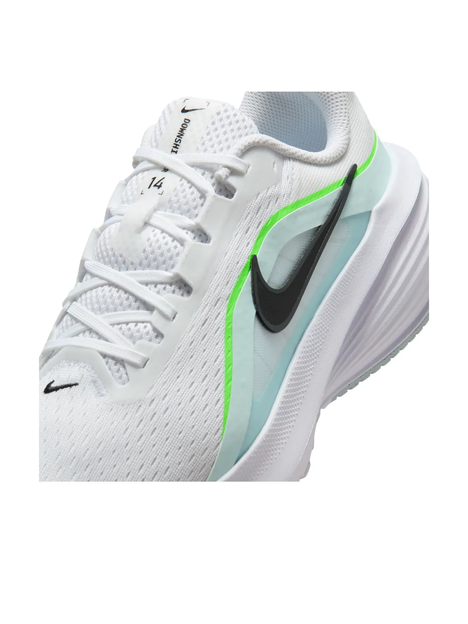 Кроссовки Nike Downshifter 14 'White Glacier Blue Green Strike' IB1895-100 — изображение 5 из 6, белый