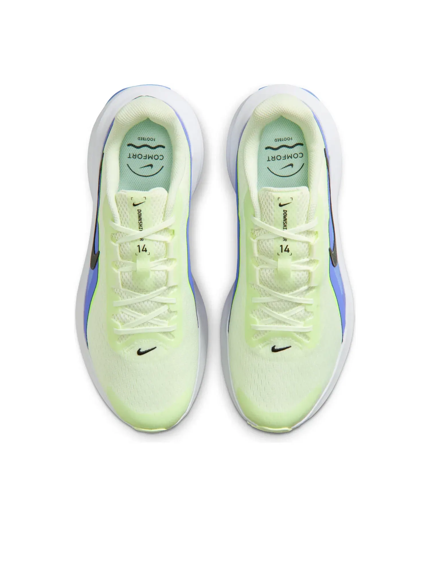 Кроссовки Nike Downshifter 14 'Volt Tint White Black' IB1895-700 — изображение 3 из 7, зеленый