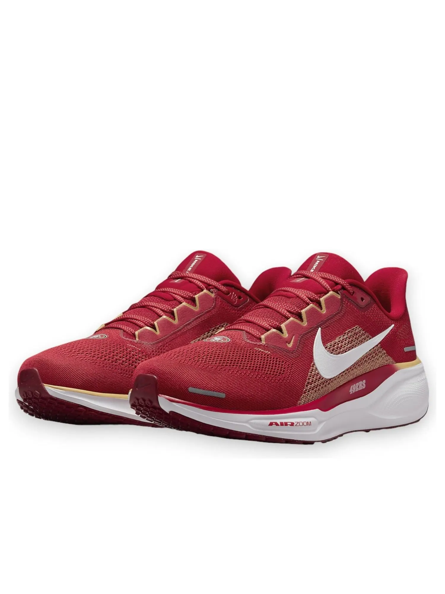 Кроссовки Nike x NFL Pegasus 41 'San Francisco 49ers' — изображение 2 из 6, красный/белый/золотистый