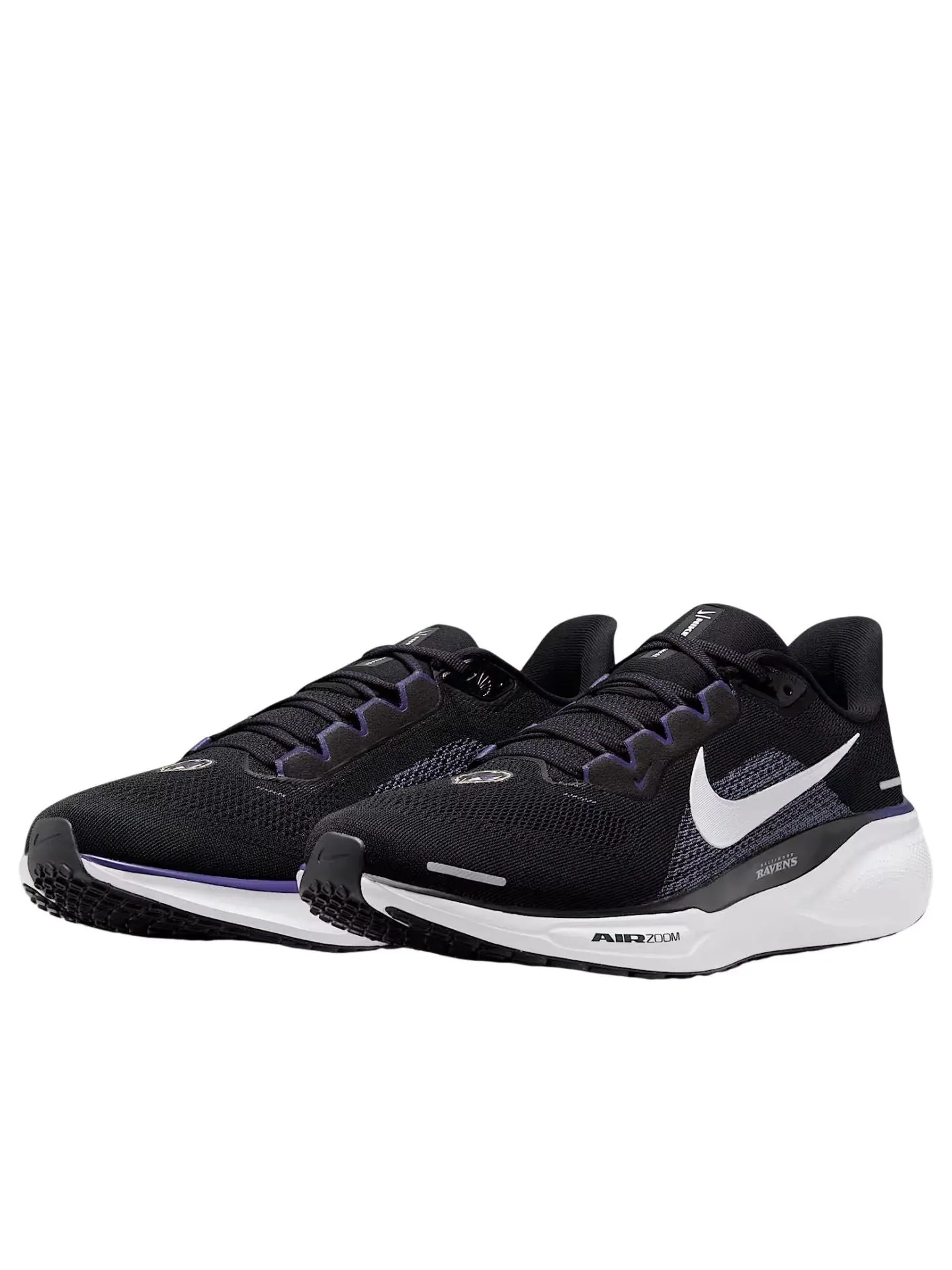 Кроссовки Nike x NFL Pegasus 41 'Baltimore Ravens' — изображение 2 из 6, черный/белый
