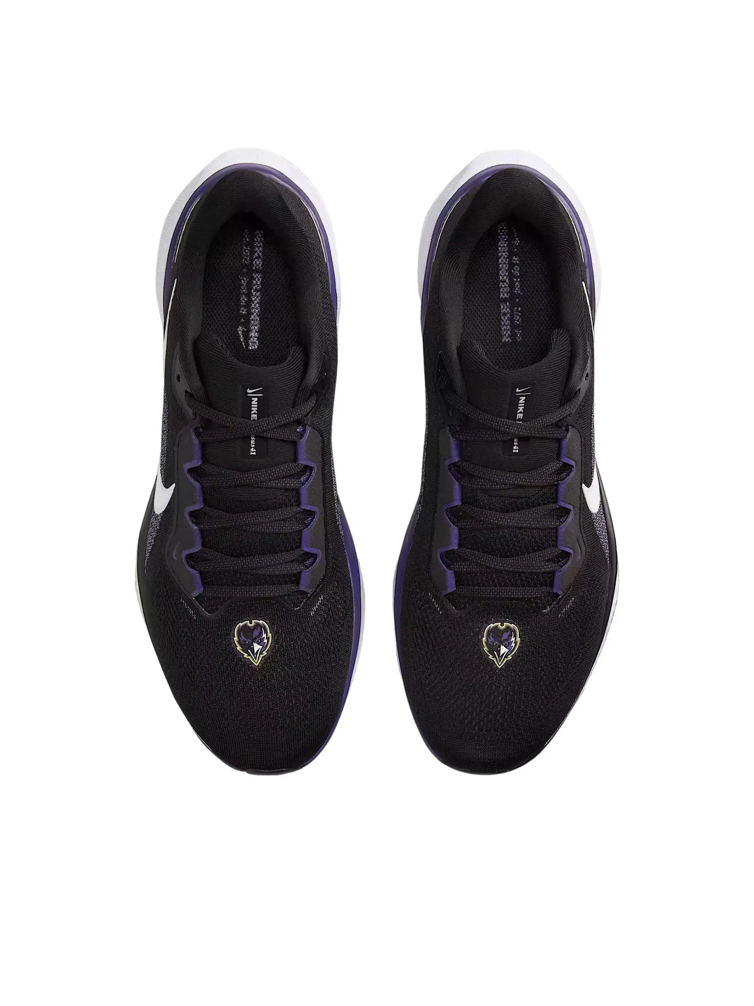 Кроссовки Nike x NFL Pegasus 41 'Baltimore Ravens' — изображение 4 из 6, черный/белый