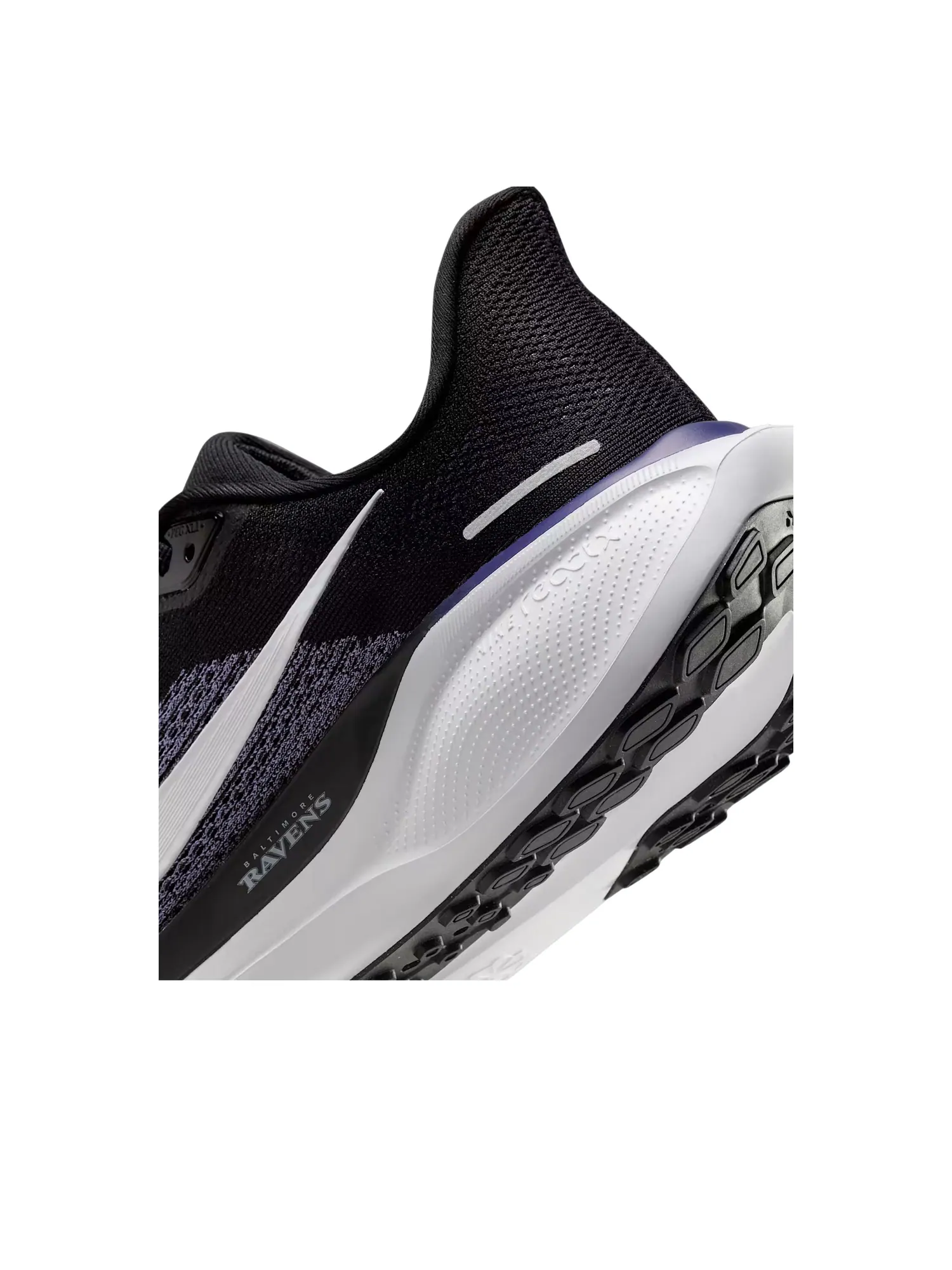 Кроссовки Nike x NFL Pegasus 41 'Baltimore Ravens' — изображение 6 из 6, черный/белый