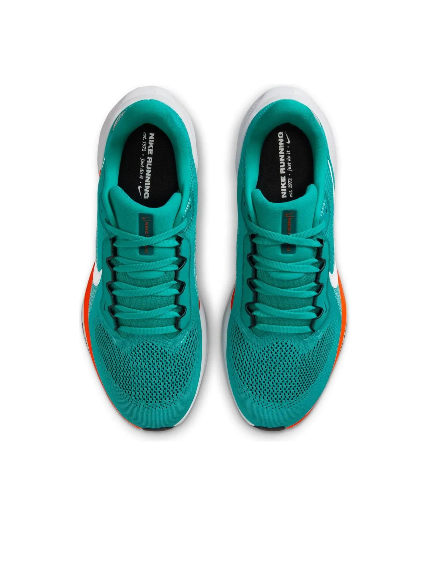 Кроссовки Nike x NFL Pegasus 41 'Miami Dolphins' — изображение 2 из 6, зеленый/черный/оранжевый