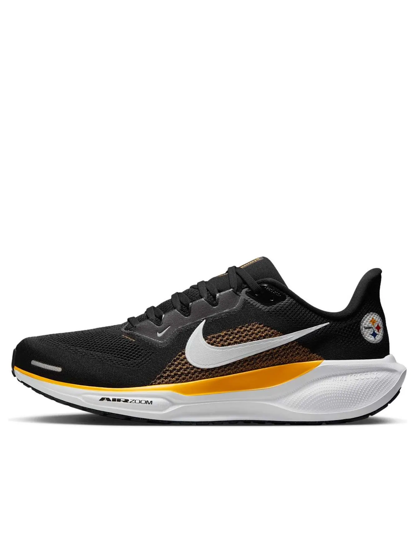 Кроссовки Nike Pegasus 41 NFL 'Pittsburgh Steelers' — изображение 1 из 6, черный/белый/золотистый