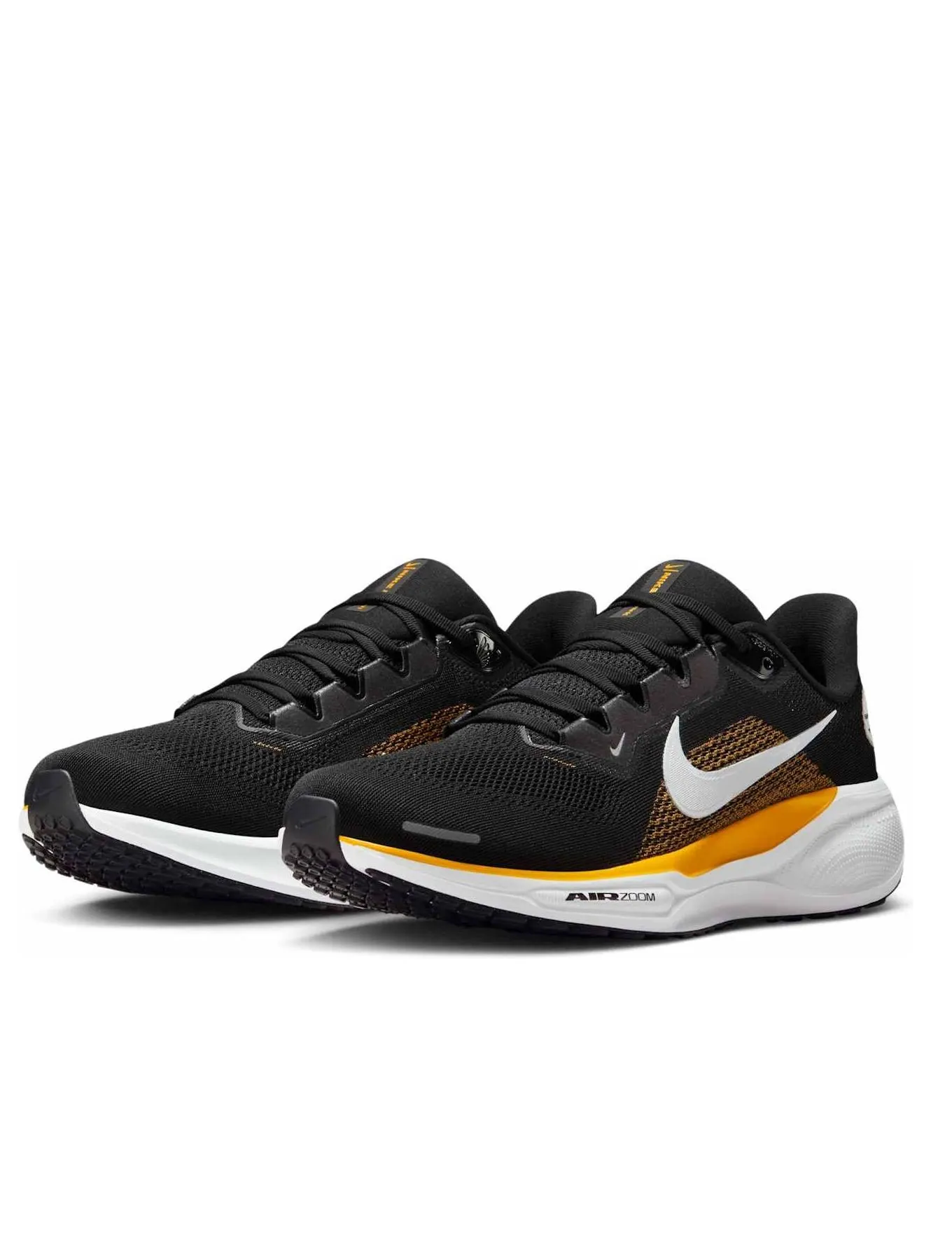 Кроссовки Nike Pegasus 41 NFL 'Pittsburgh Steelers' — изображение 4 из 6, черный/белый/золотистый