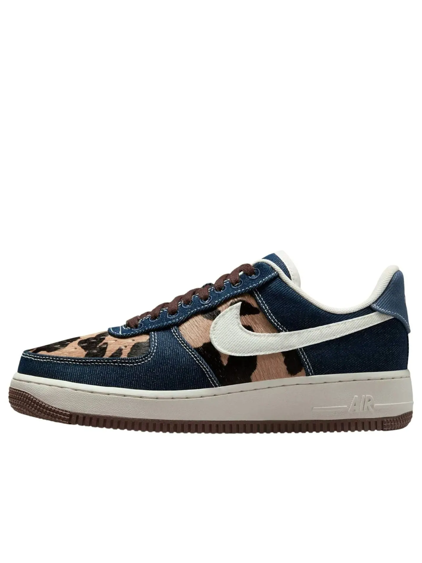 (WMNS) Nike Air Force 1 Low 'Cheetah Blue Denim' — изображение 1 из 5, синий//коричневый