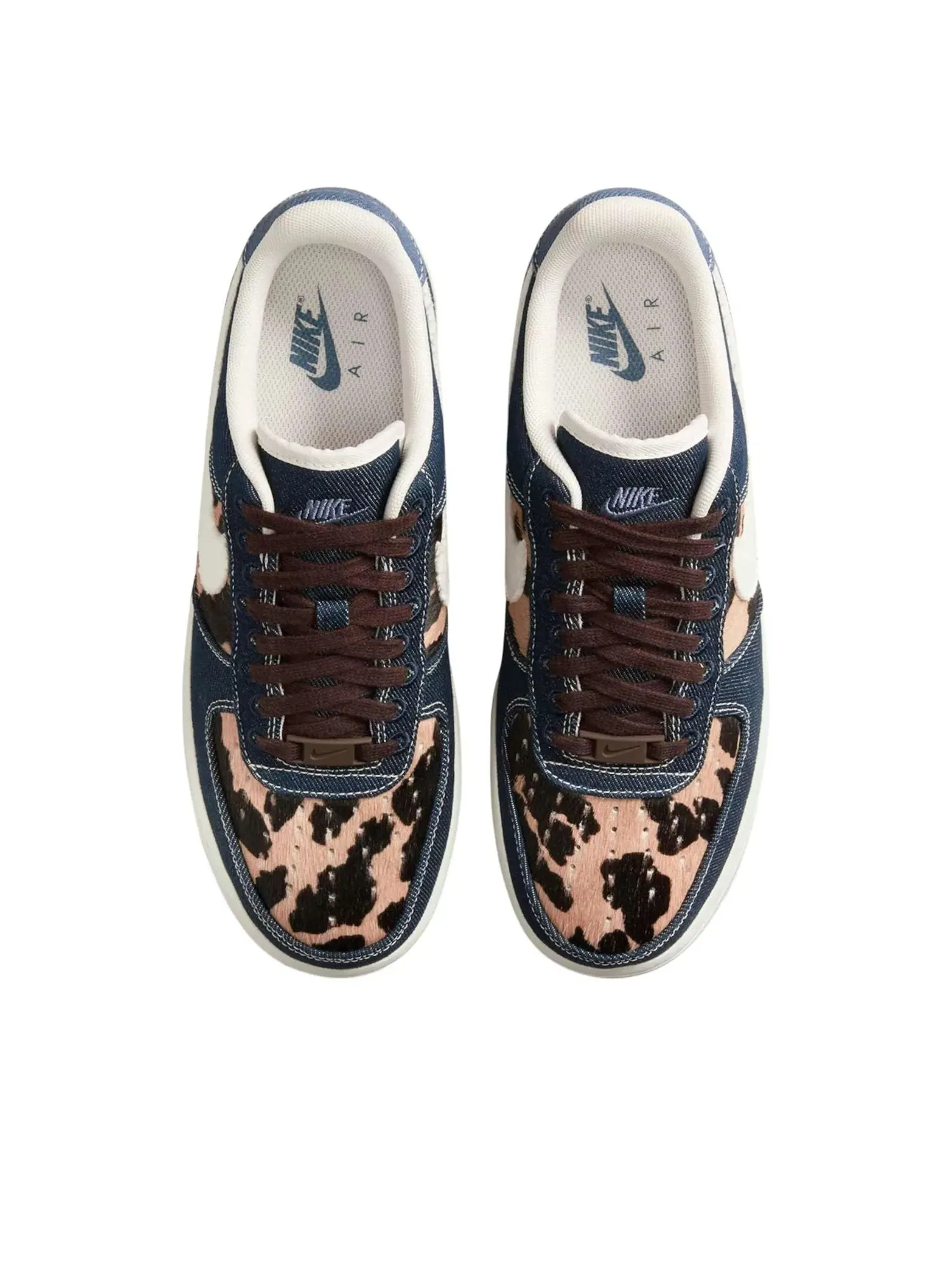 (WMNS) Nike Air Force 1 Low 'Cheetah Blue Denim' — изображение 4 из 5, синий//коричневый