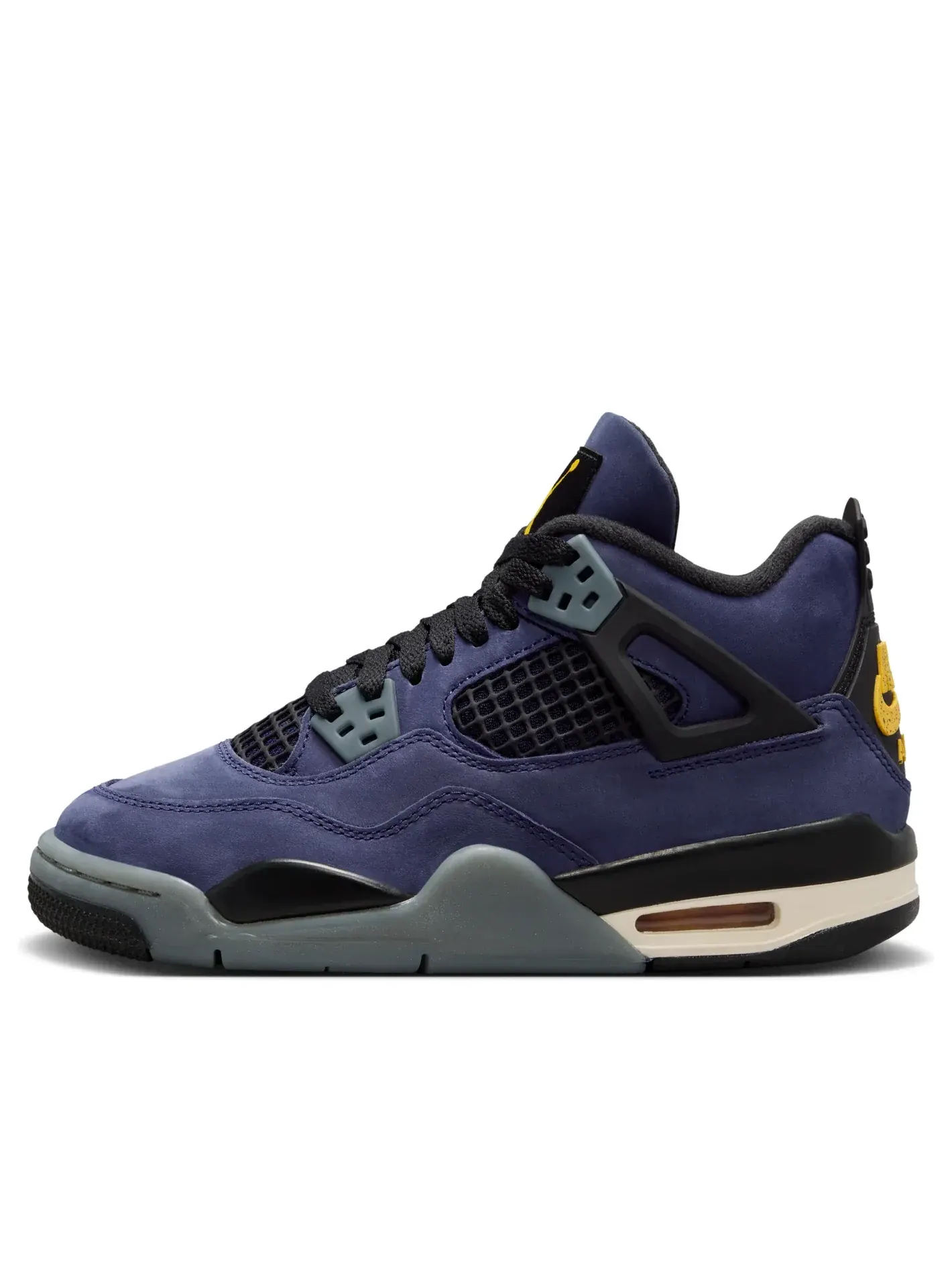 Кроссовки (GS) Air Jordan 4 Retro 'Lakers' — изображение 1 из 7, фиолетовый
