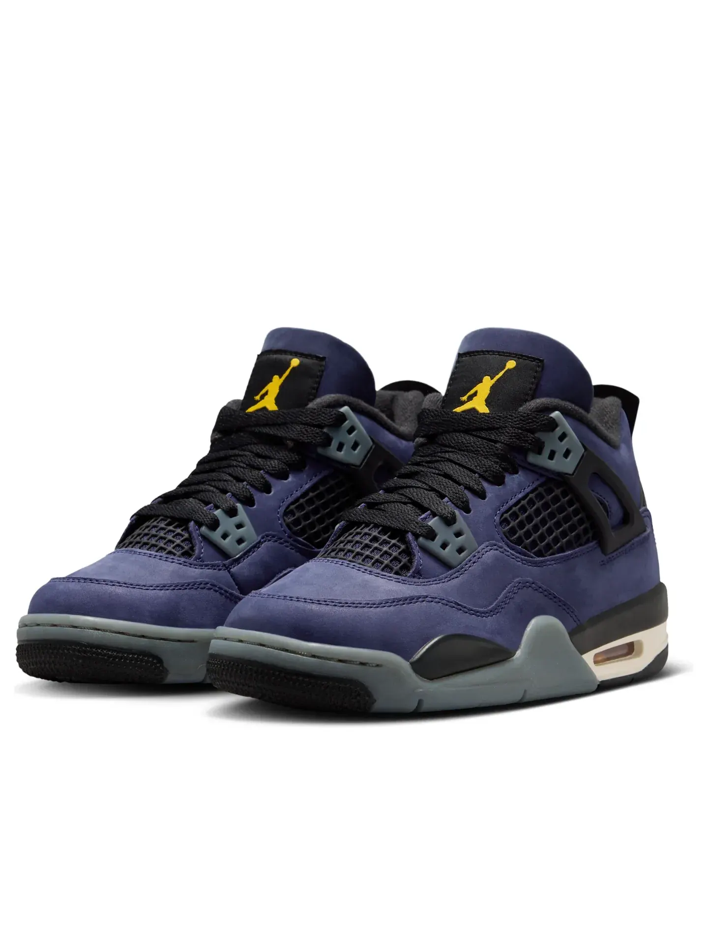 Кроссовки (GS) Air Jordan 4 Retro 'Lakers' — изображение 4 из 7, фиолетовый