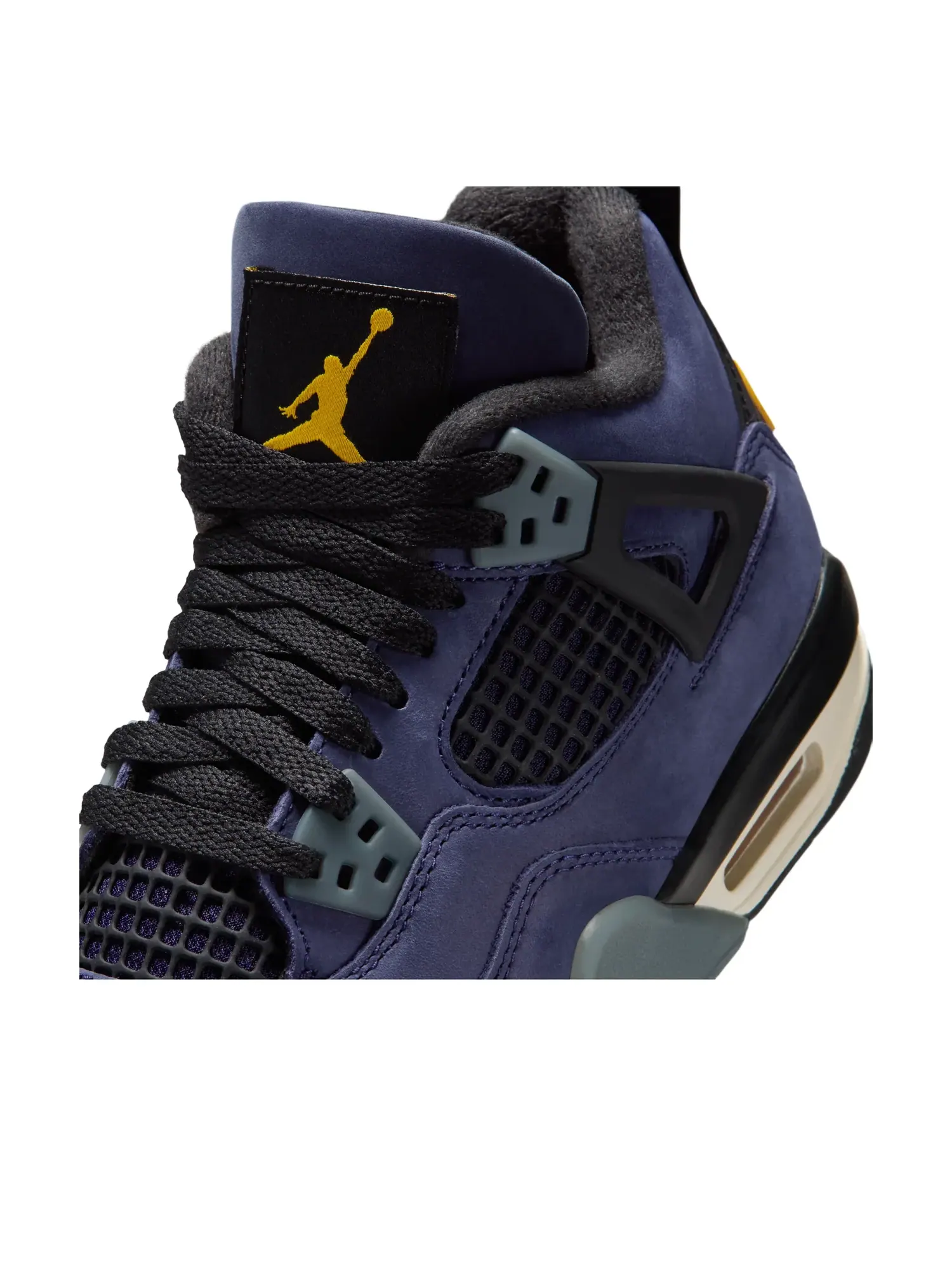 Кроссовки (GS) Air Jordan 4 Retro 'Lakers' — изображение 5 из 7, фиолетовый