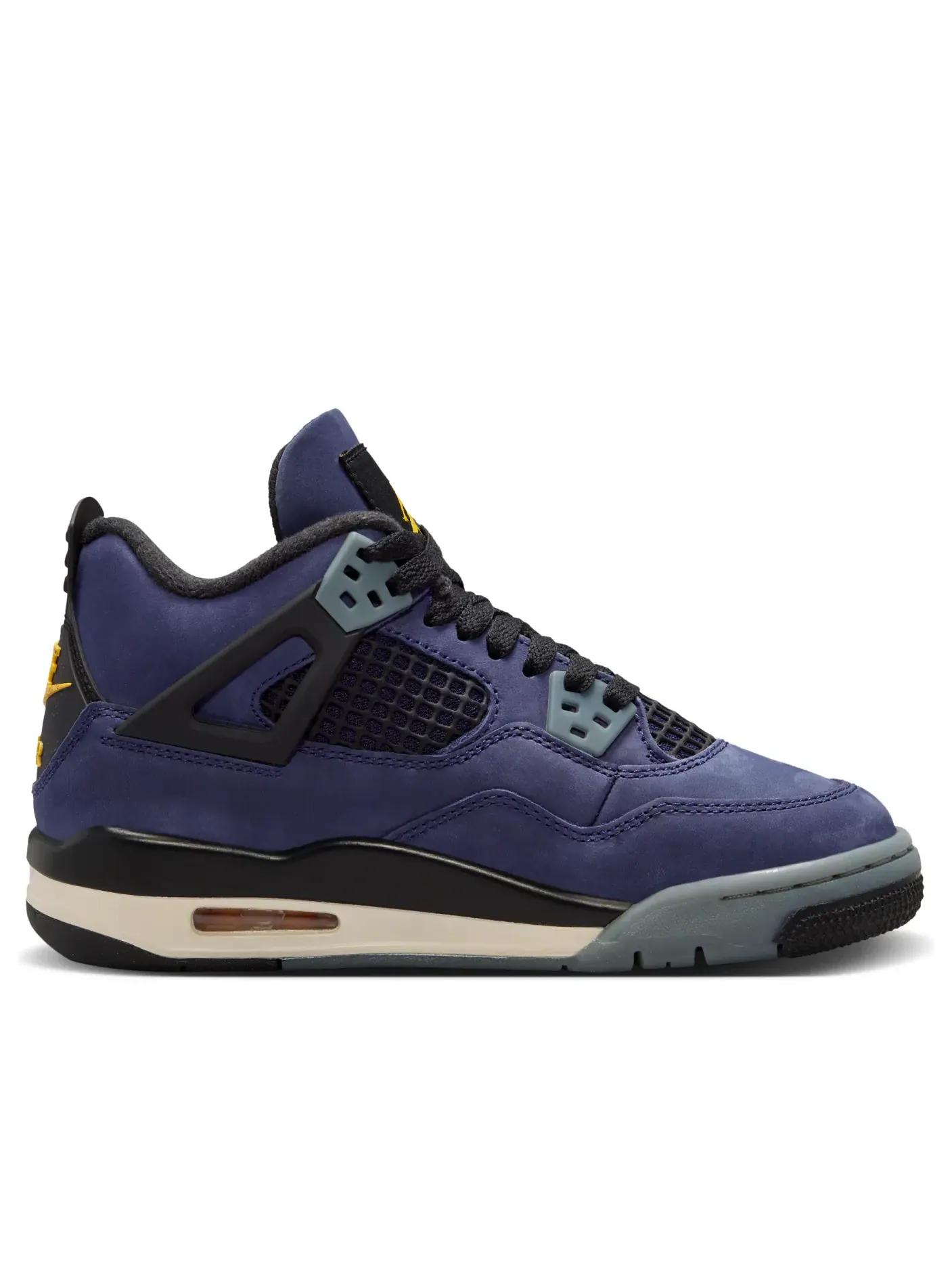 Кроссовки (GS) Air Jordan 4 Retro 'Lakers' — изображение 6 из 7, фиолетовый