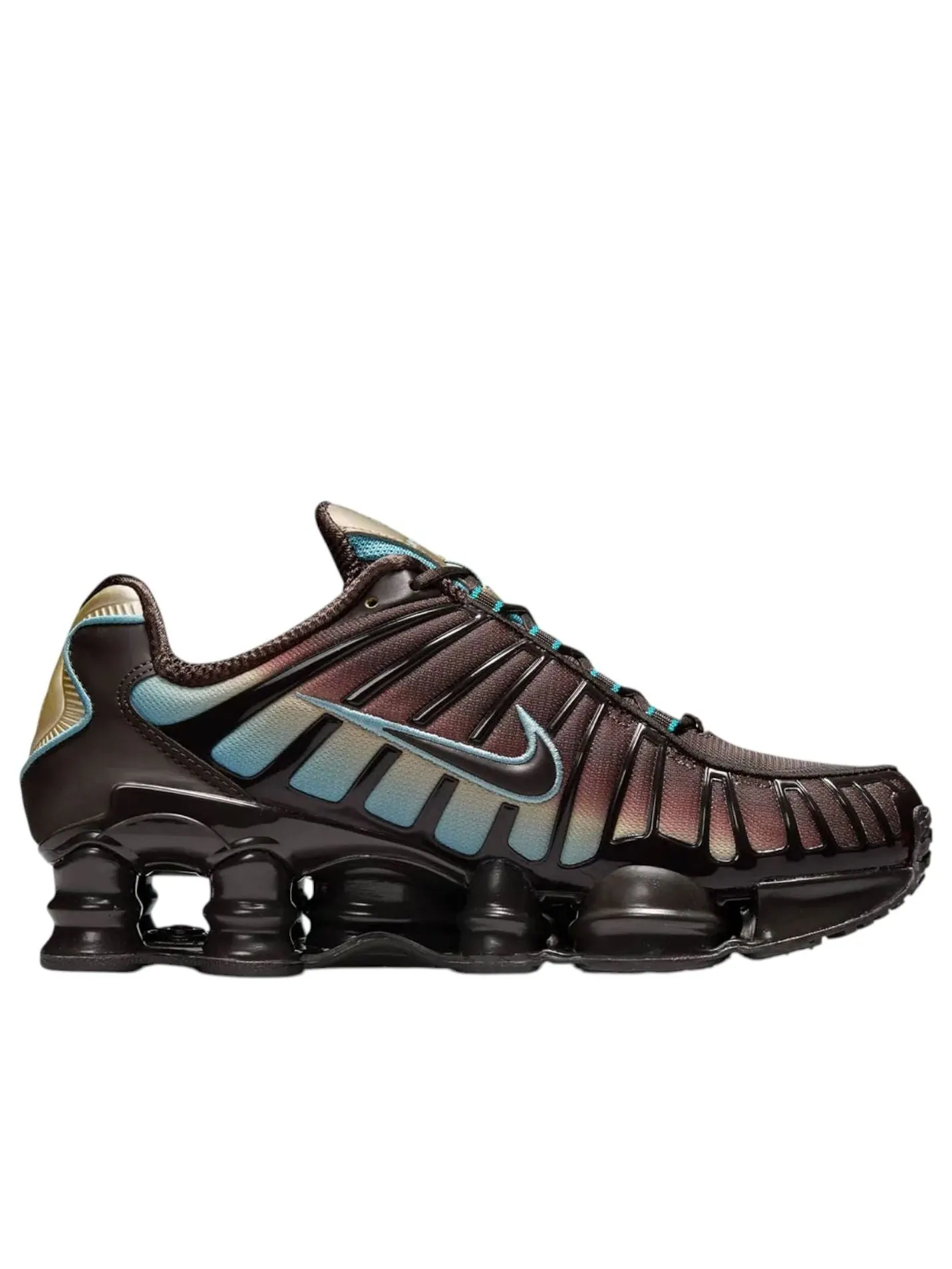 Кроссовки (WMNS) Nike Shox TL 'Velvet Brown Denim Turquoise' — изображение 2 из 5, коричневый