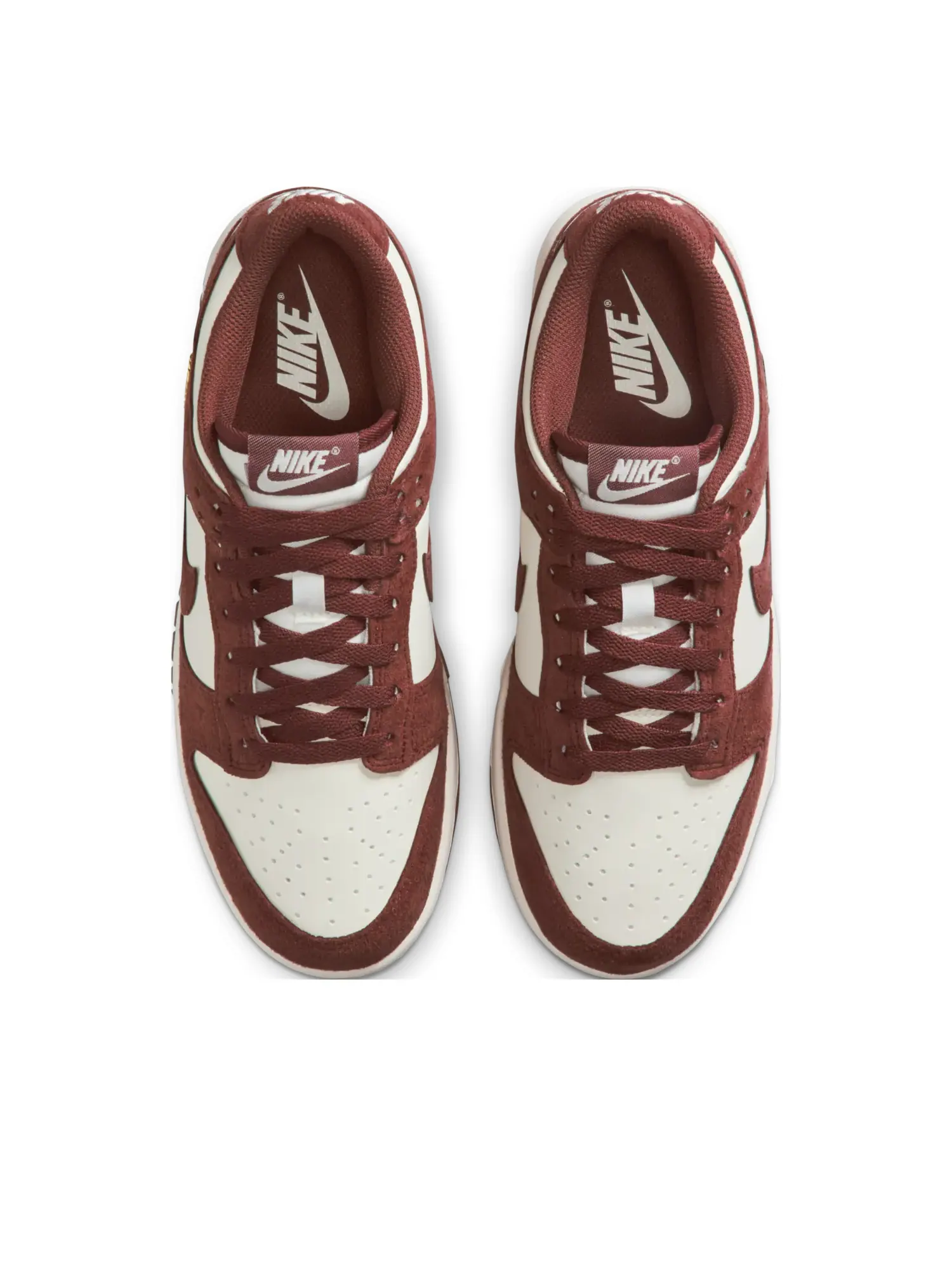 Кроссовки (WMNS) Nike Dunk Low 'Sail Red Sepia' — изображение 2 из 6, бордовый