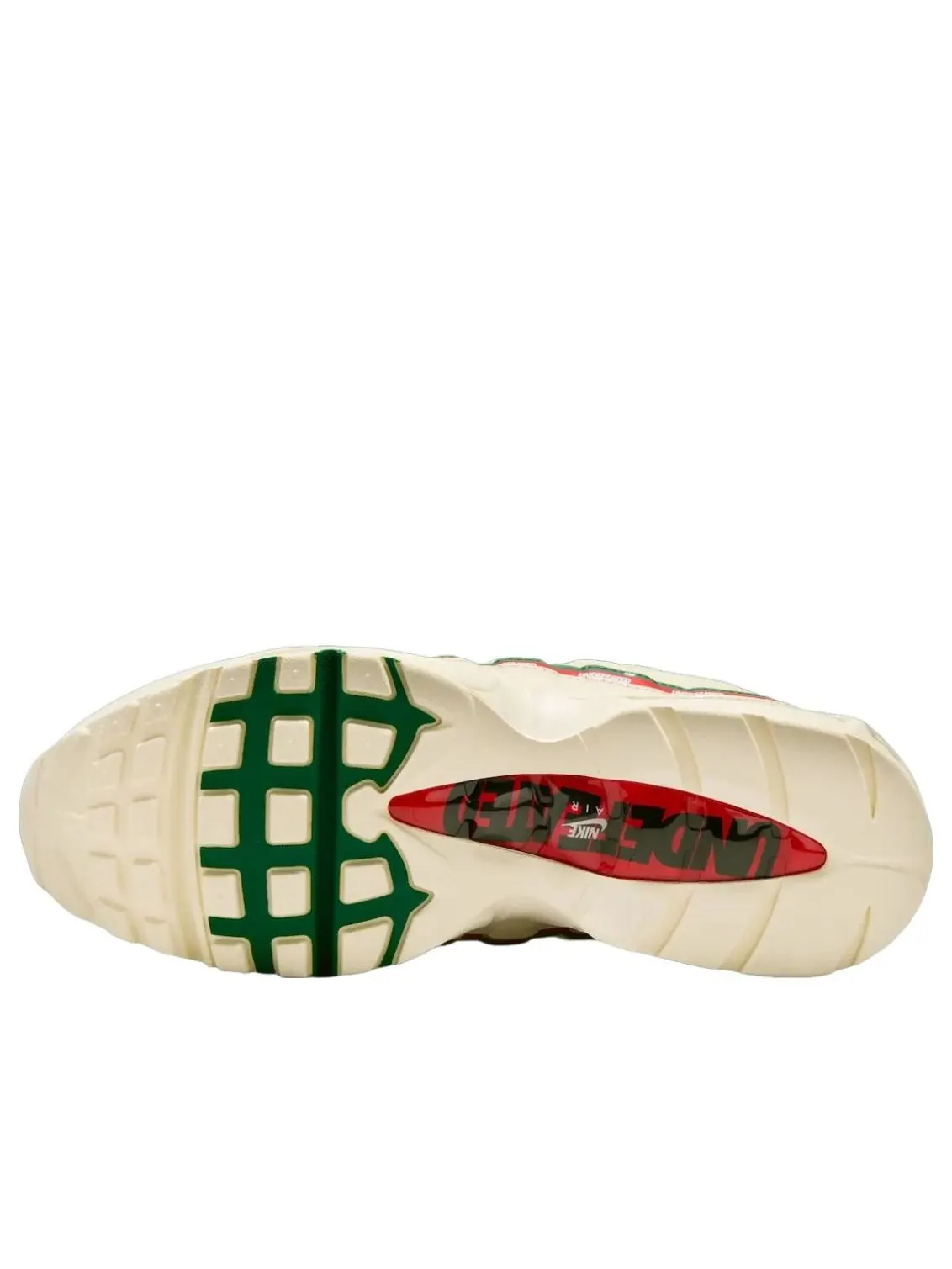 Кроссовки Nike x Undefeated Air Max 95 'Sail Green Red' — изображение 5 из 5