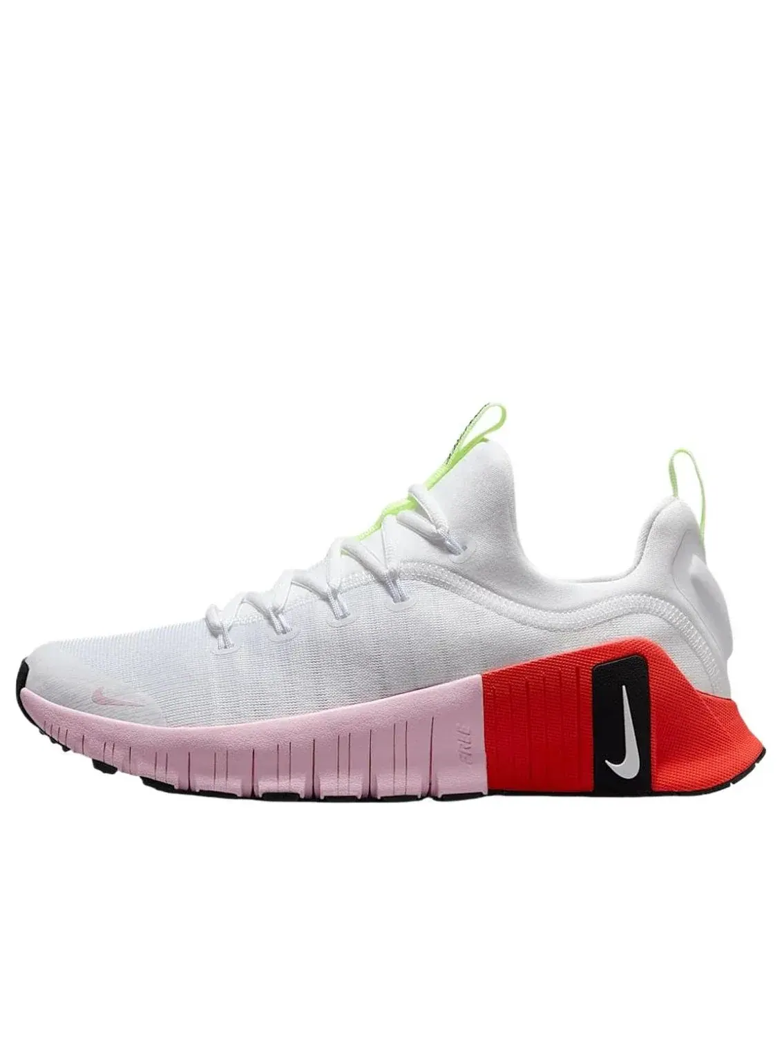 Кроссовки (WMNS) Nike Free Metcon 6 'White Barely Volt Bright Crimson Pink Foam' — изображение 1 из 5, белый