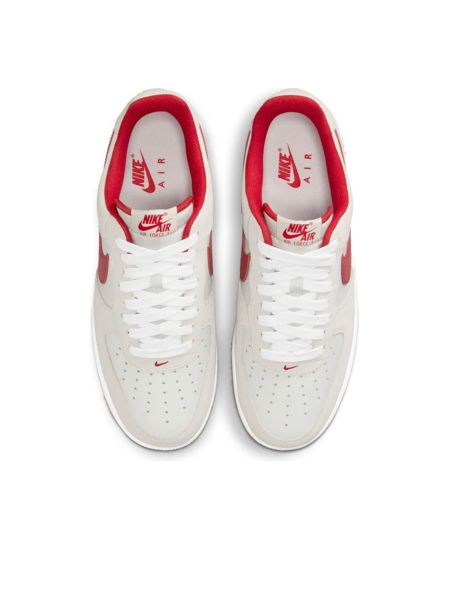 Кроссовки Nike Air Force 1 Low 'Summit White Varsity Red' — изображение 2 из 6, бежевый