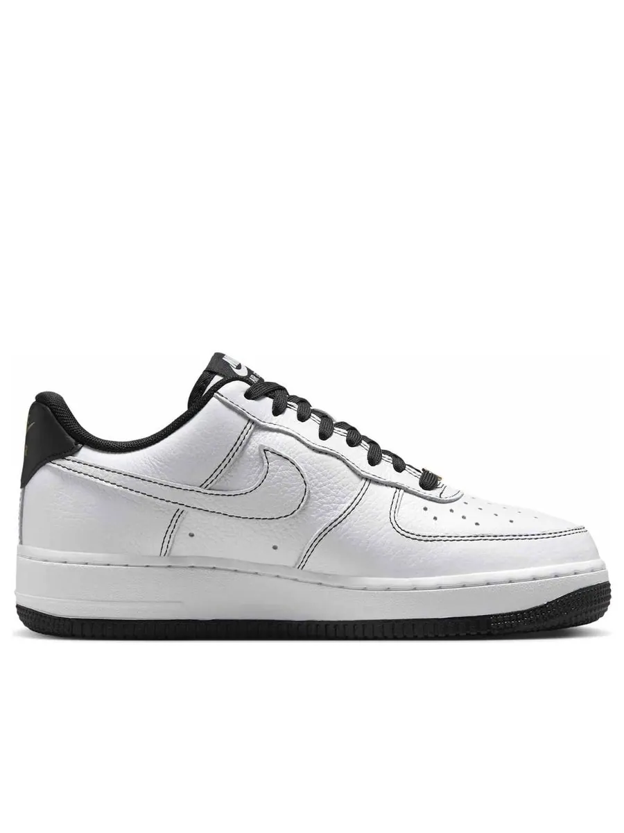 Кроссовки (WMNS) Nike Air Force 1 '07 Mini Jewel 'White Black Gold' — изображение 2 из 6, белый