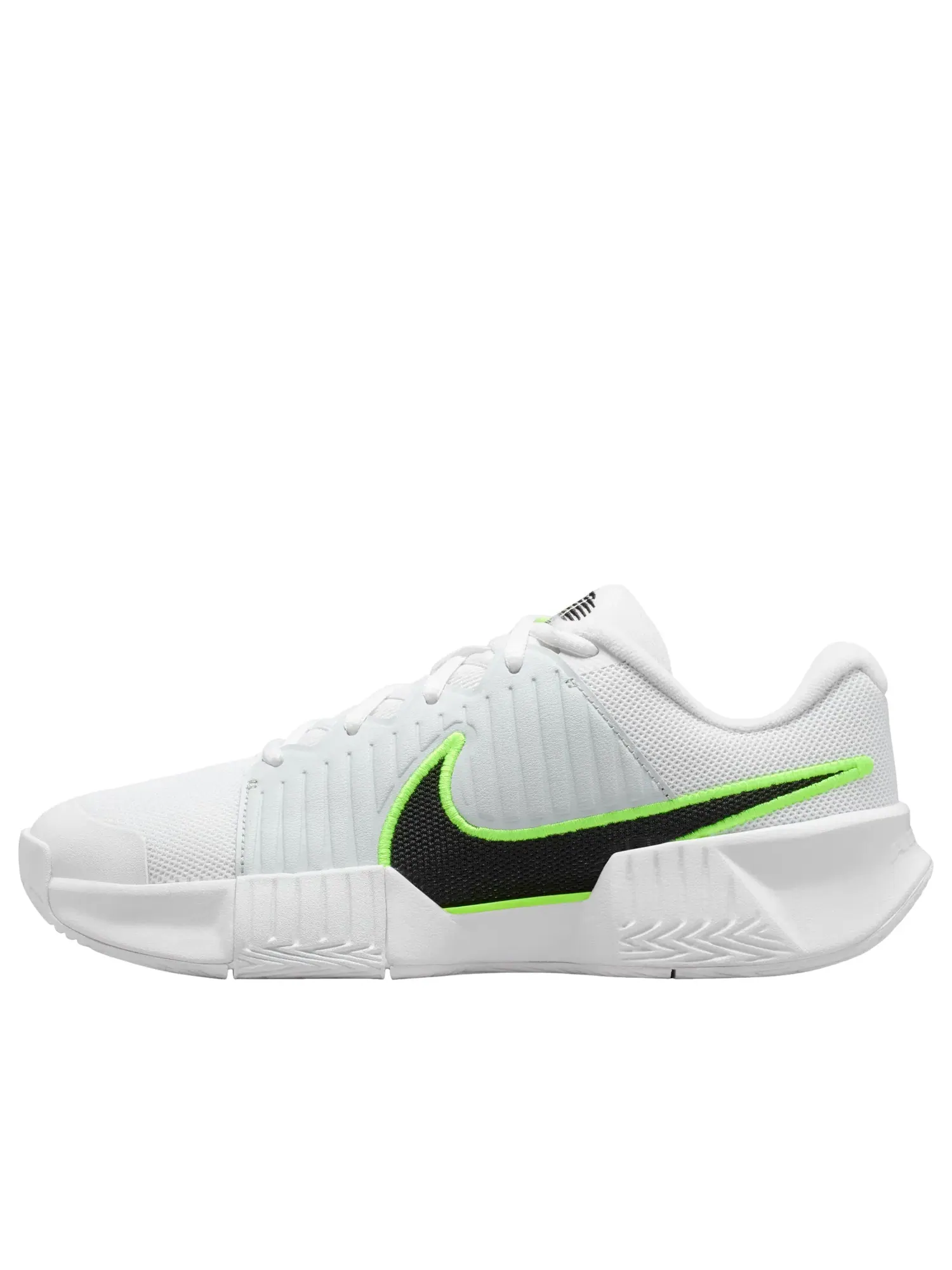 Женские кроссовки для тенниса с шнуровкой Nike GP Challenge Pro PRM White Black Volt — изображение 1 из 7, белый