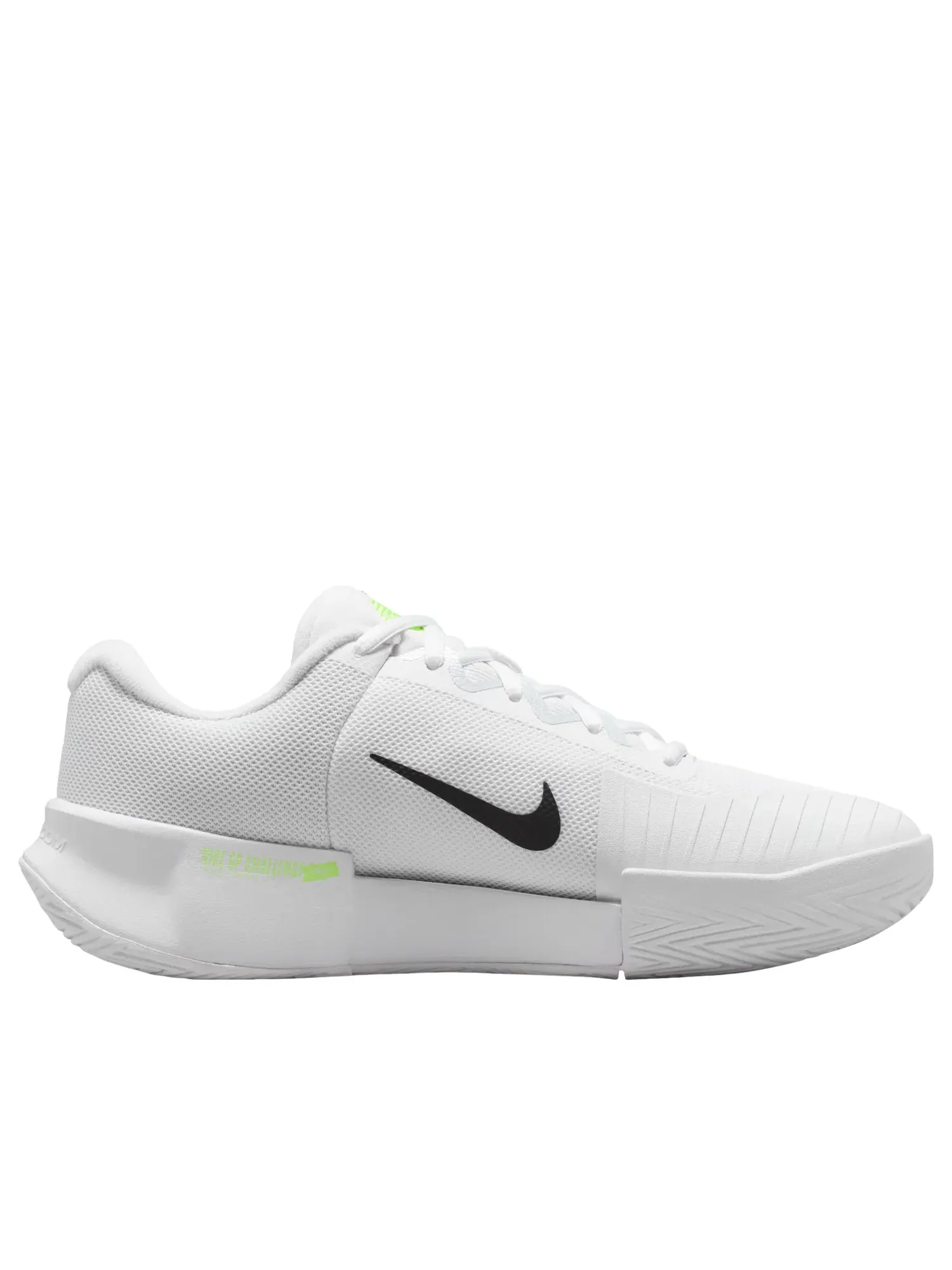 Женские кроссовки для тенниса с шнуровкой Nike GP Challenge Pro PRM White Black Volt — изображение 2 из 7, белый