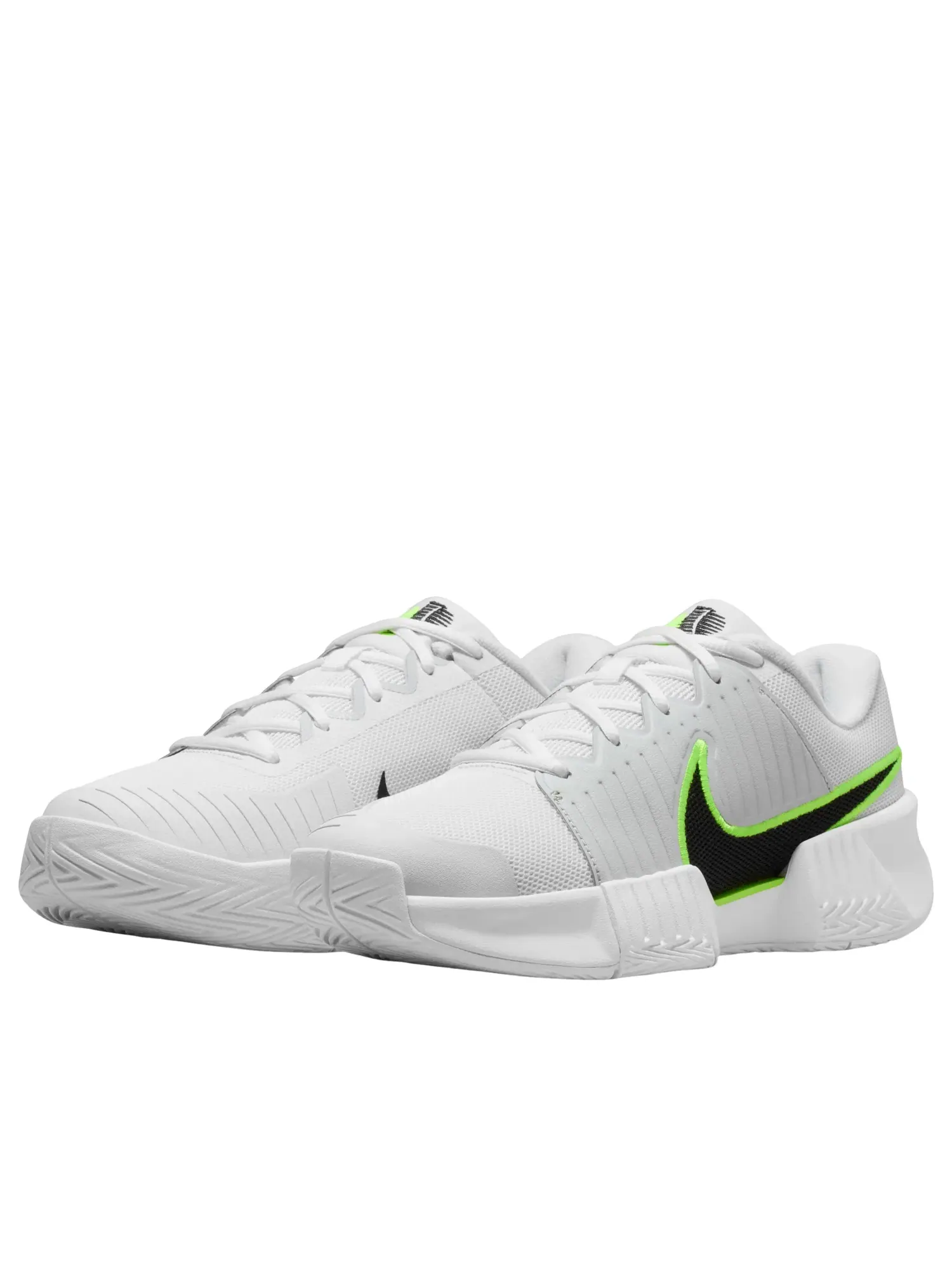 Женские кроссовки для тенниса с шнуровкой Nike GP Challenge Pro PRM White Black Volt — изображение 4 из 7, белый