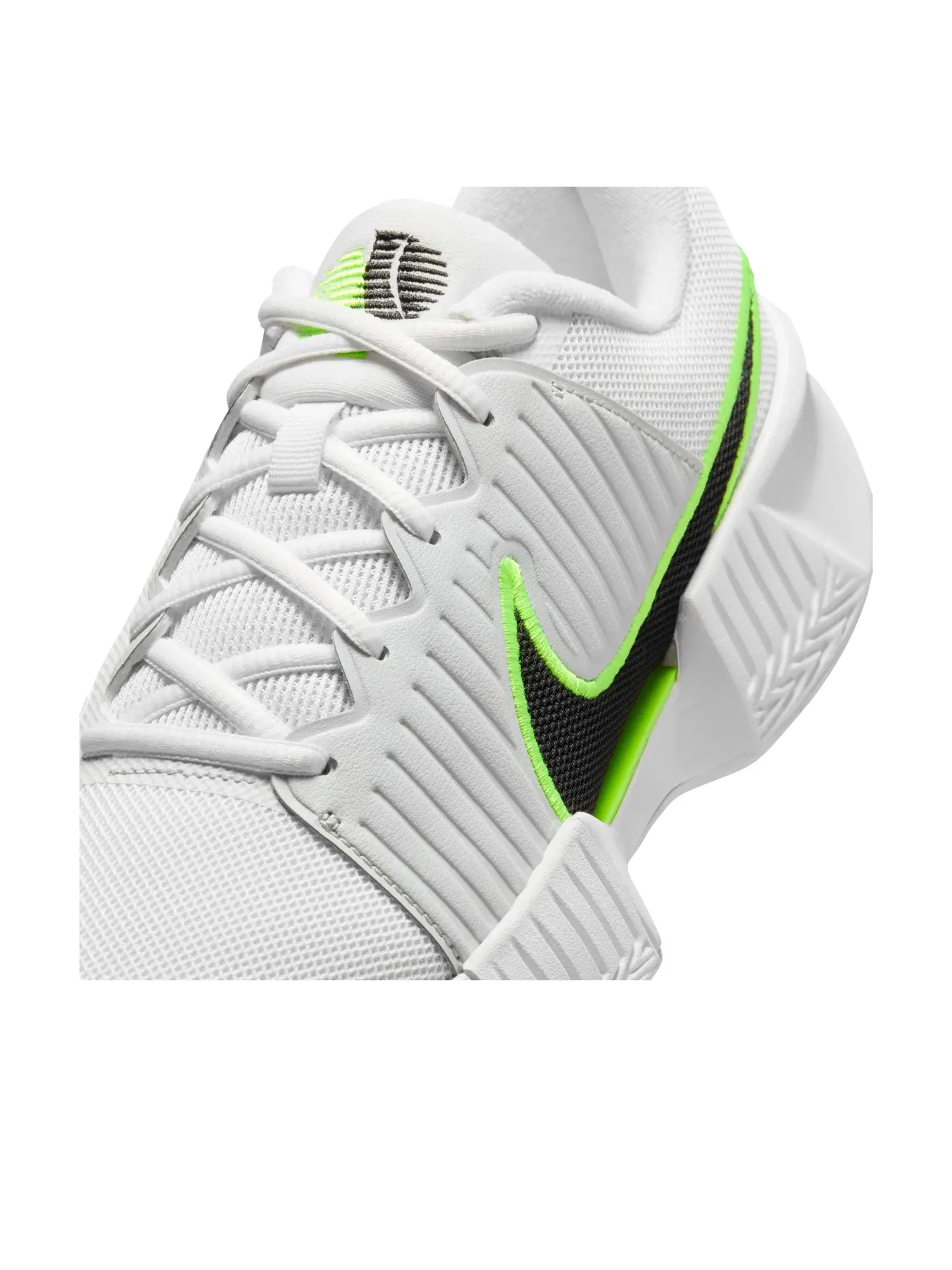 Женские кроссовки для тенниса с шнуровкой Nike GP Challenge Pro PRM White Black Volt — изображение 6 из 7, белый