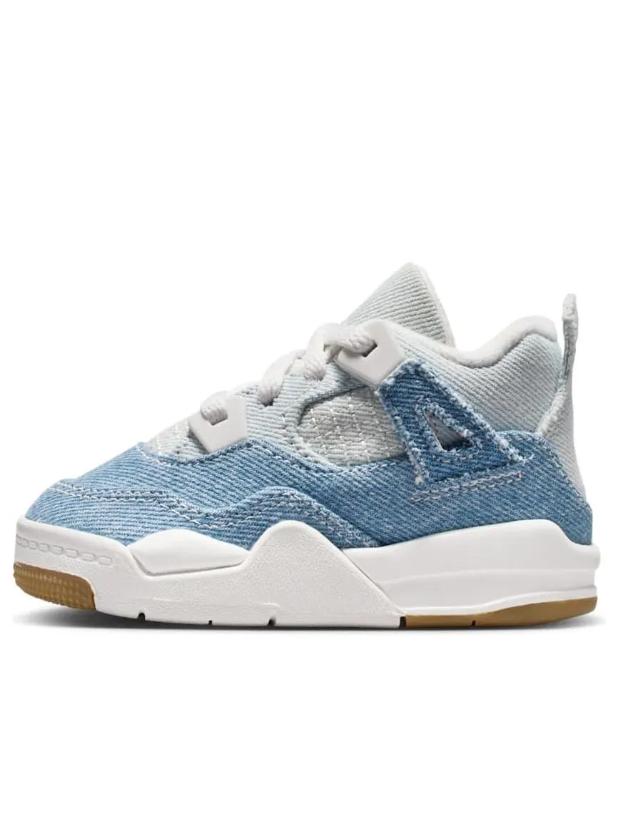 Кроссовки (TD) Air Jordan 4 Retro 'Denim Worn Blue' — изображение 1 из 6, синий