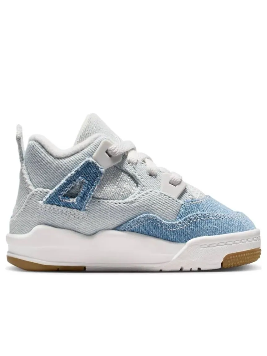 Кроссовки (TD) Air Jordan 4 Retro 'Denim Worn Blue' — изображение 6 из 6, синий